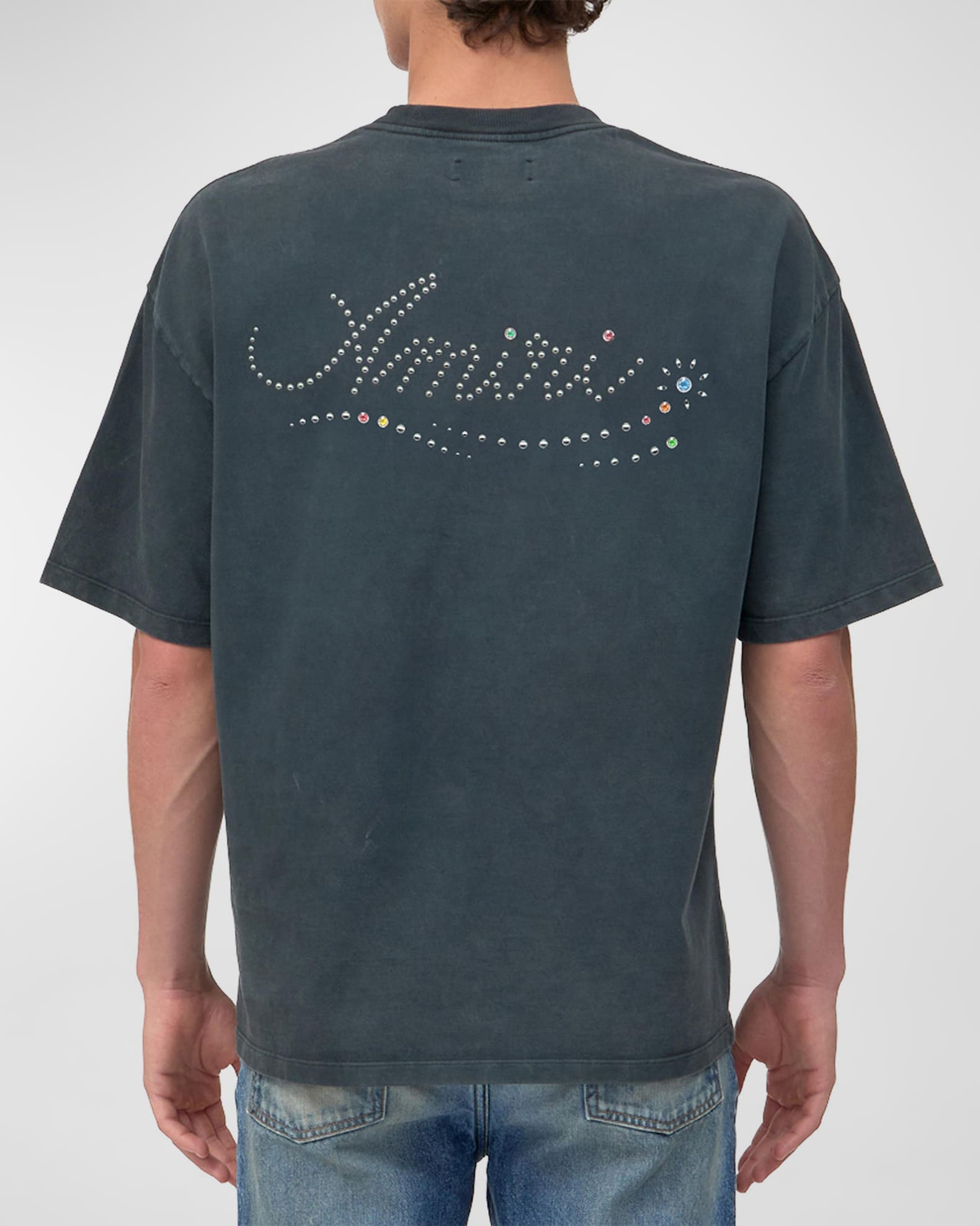 Amiri Men's Studded Logo Oversized T-Shirt | Neiman Marcus