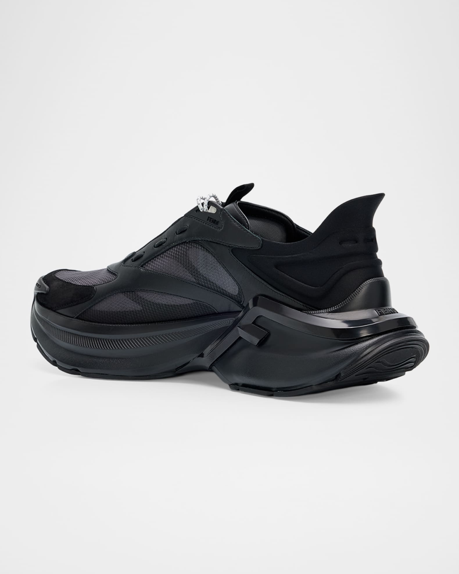 Fendi Men's F-Light Leather & Mesh Running Sneakers | Neiman Marcus