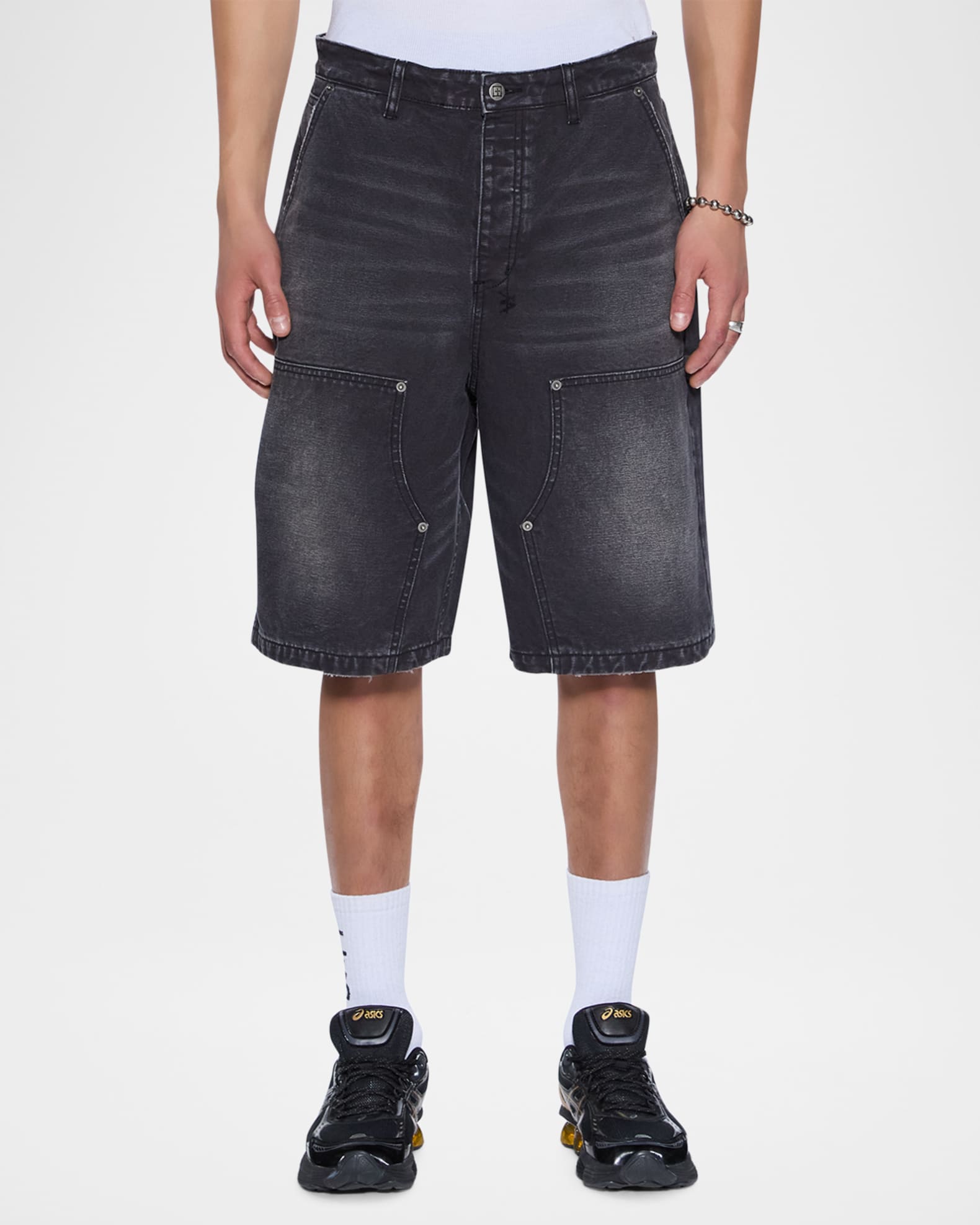 Ksubi Men's Operator Denim Carpenter Shorts | Neiman Marcus