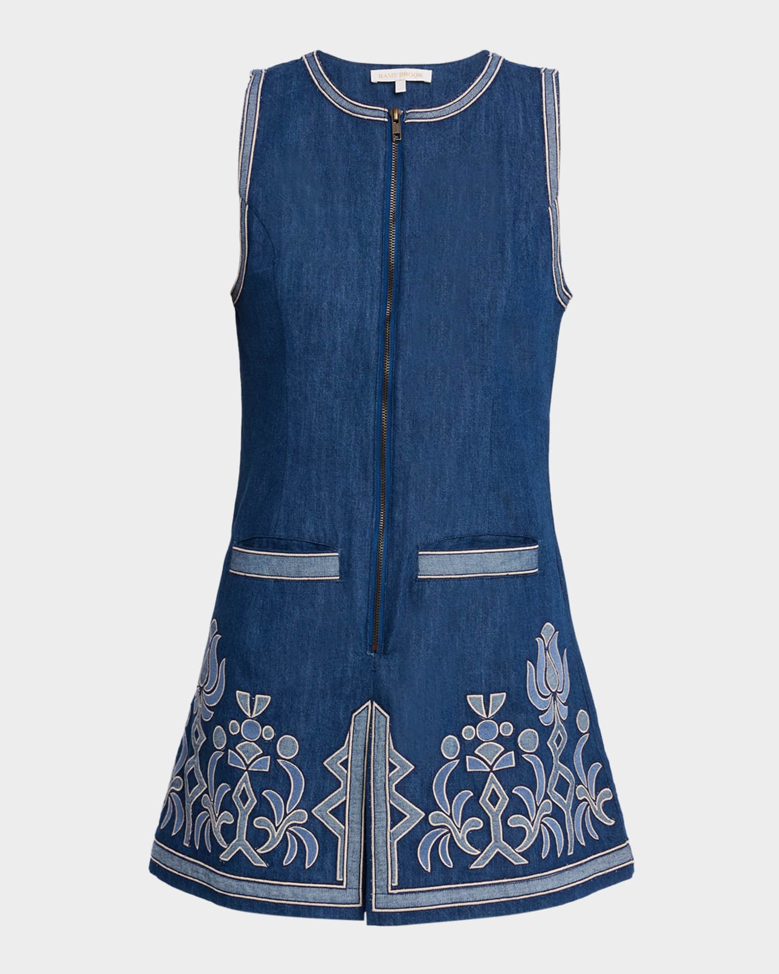 white christmas dresses Perception Denim Mini Dress Mid Wash main image 0