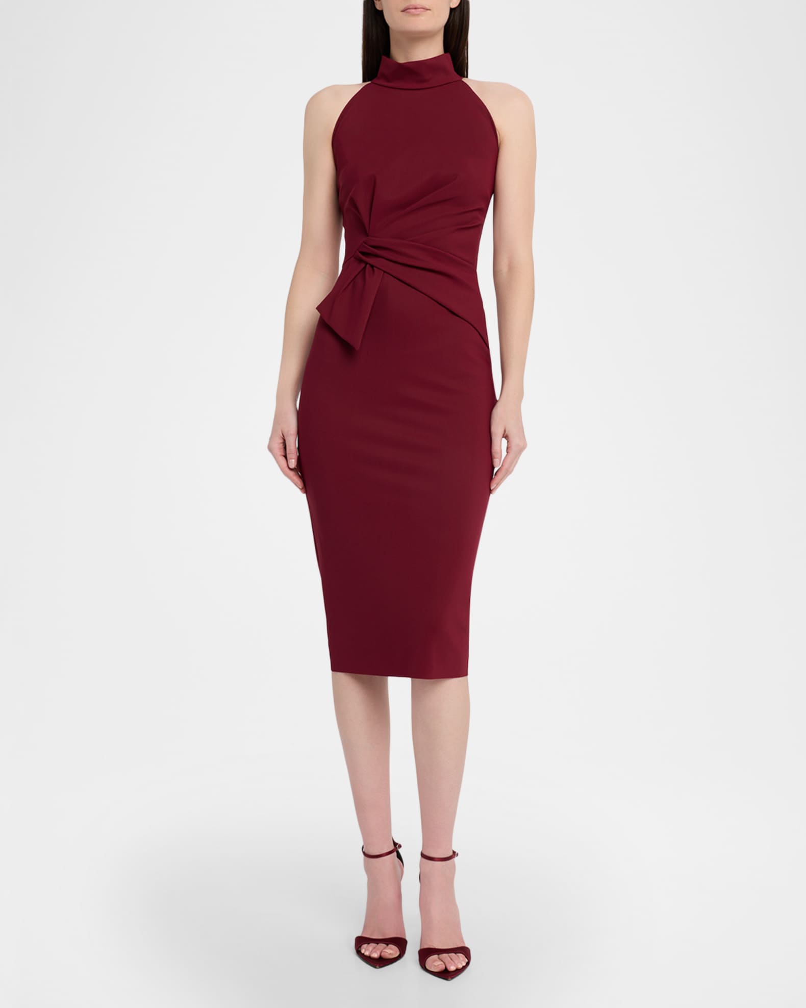 Chiara Boni La Petite Robe Gulek Sleeveless Halter Midi Sheath Dress |  Neiman Marcus