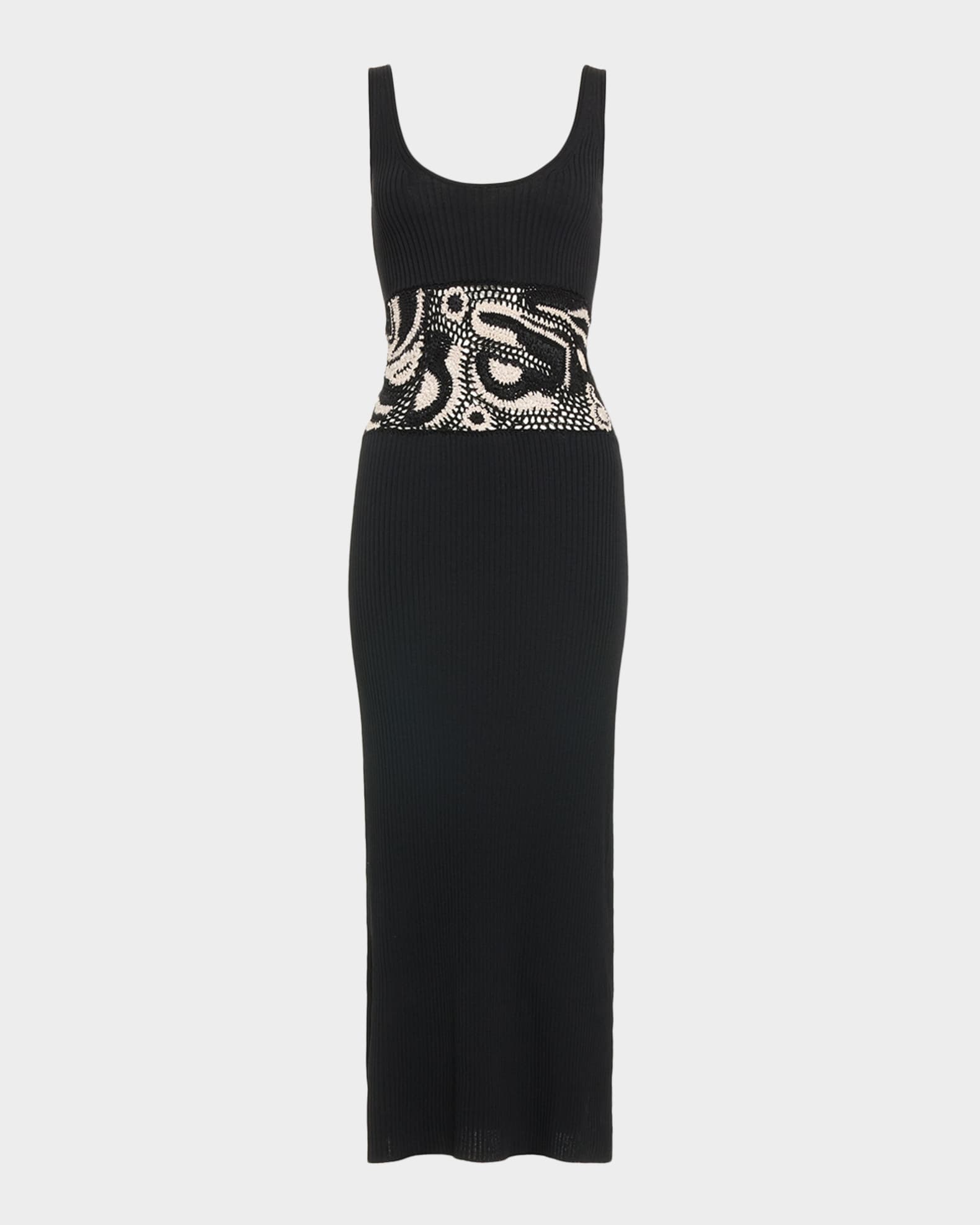 Ramy Brook Fiana Ribbed Crochet Midi Dress