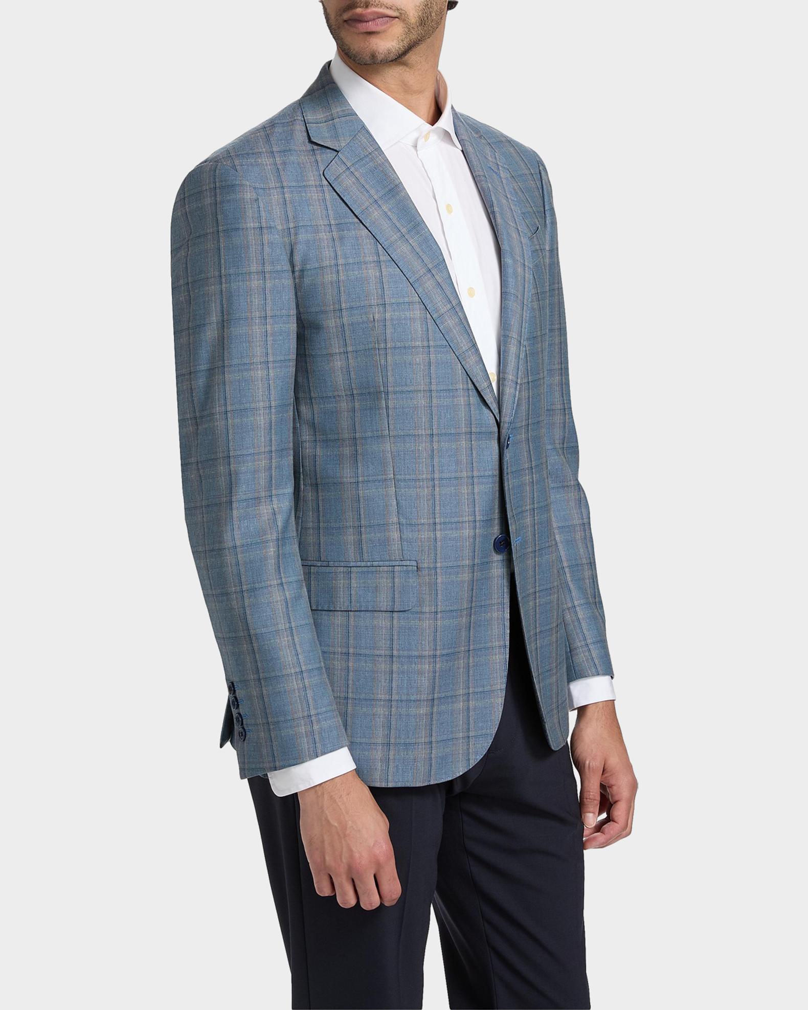 Emporio Armani Virgin Wool Windowpane Jacket | Neiman Marcus