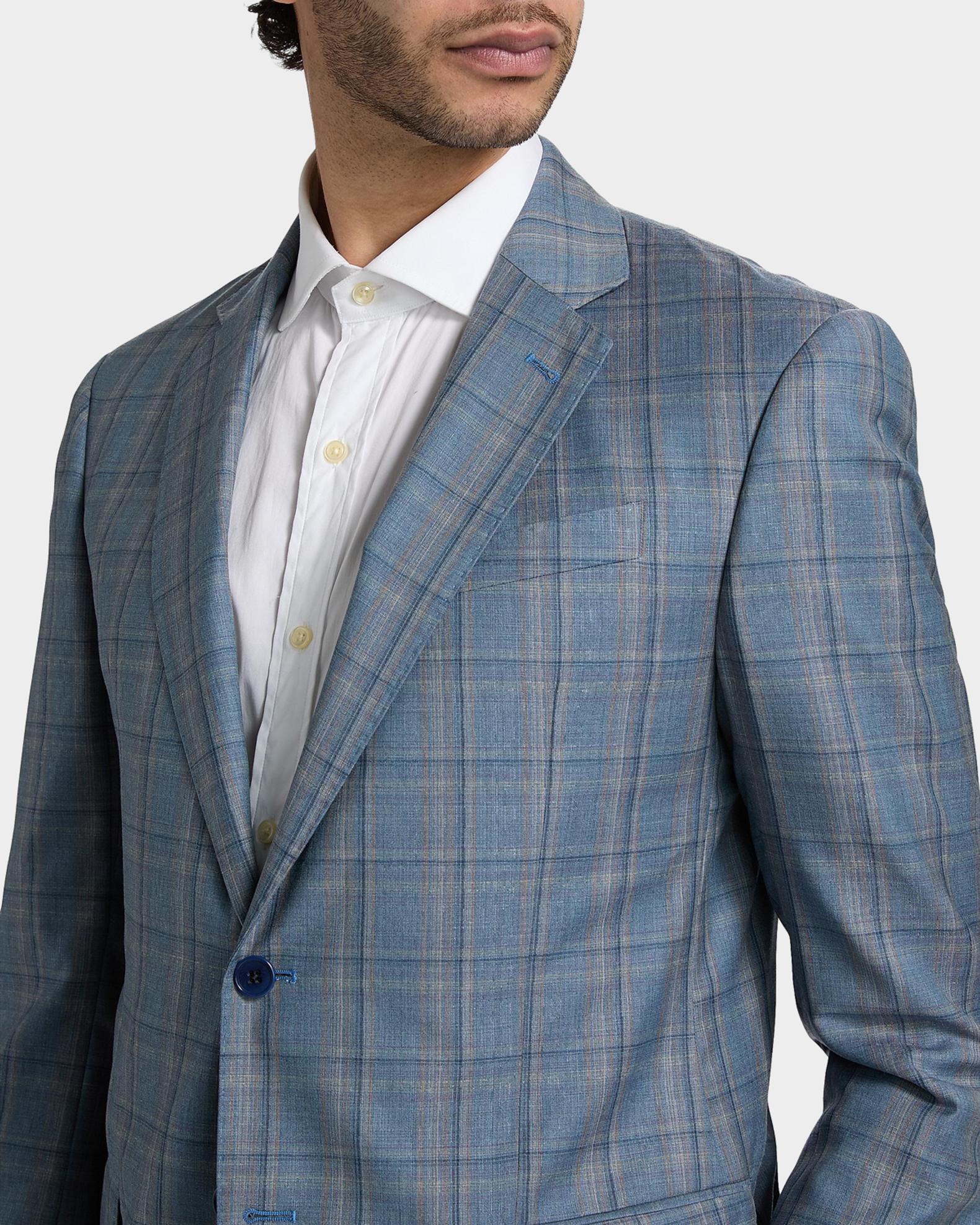 Emporio Armani Virgin Wool Windowpane Jacket | Neiman Marcus
