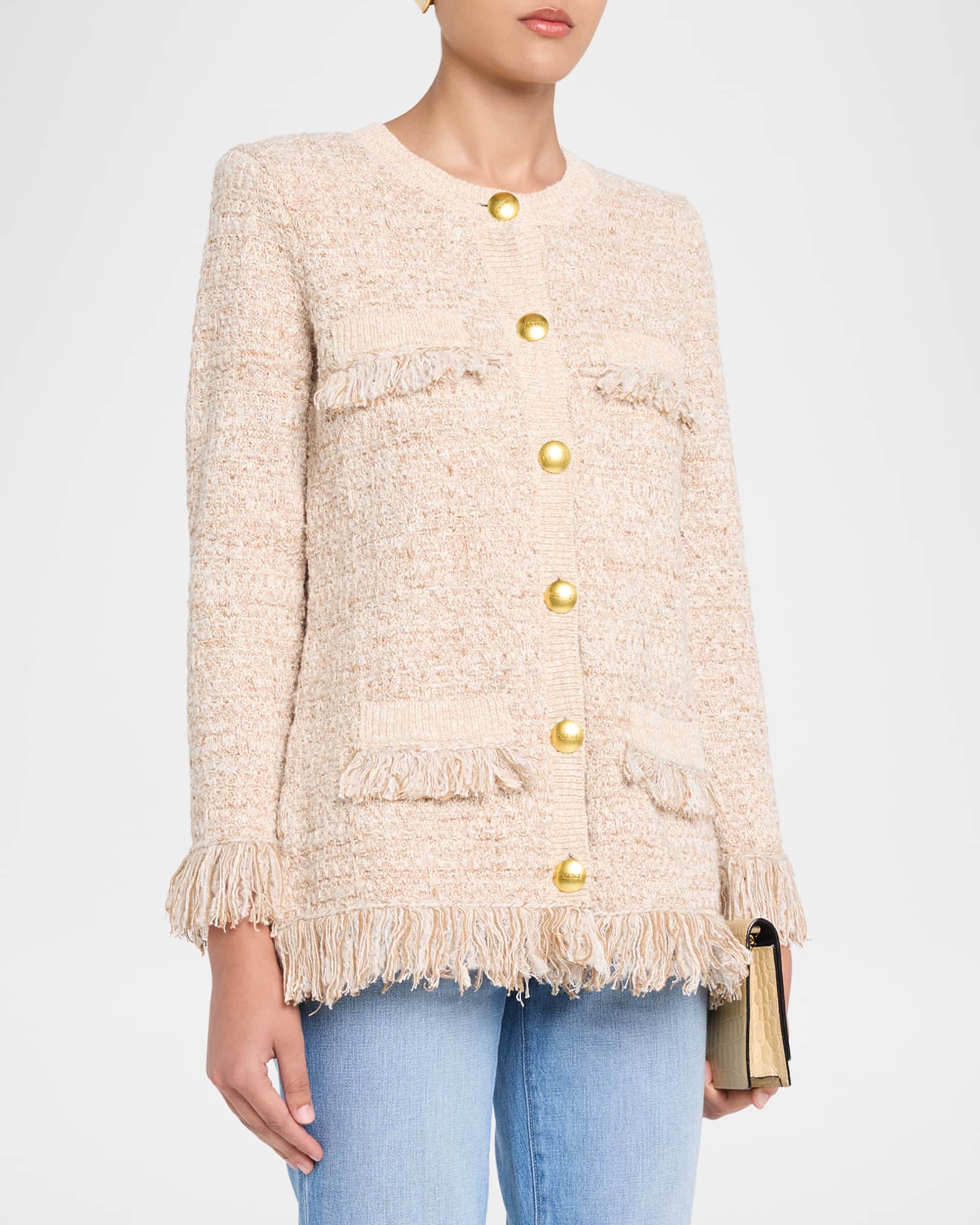L'Agence Kastoria Fringe Cardigan | Neiman Marcus
