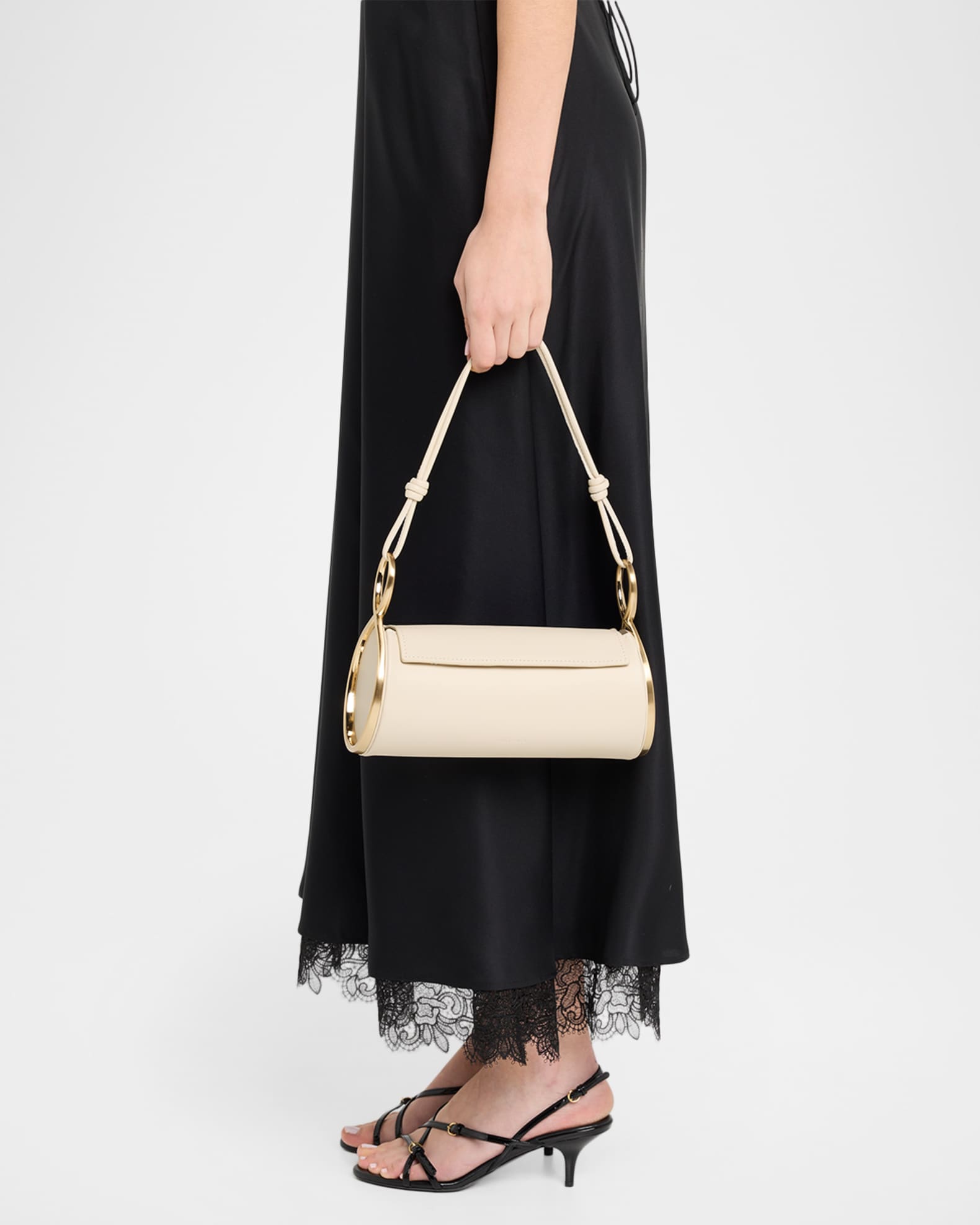 Cult Gaia Dahlia Cylindrical Leather Shoulder Bag | Neiman Marcus
