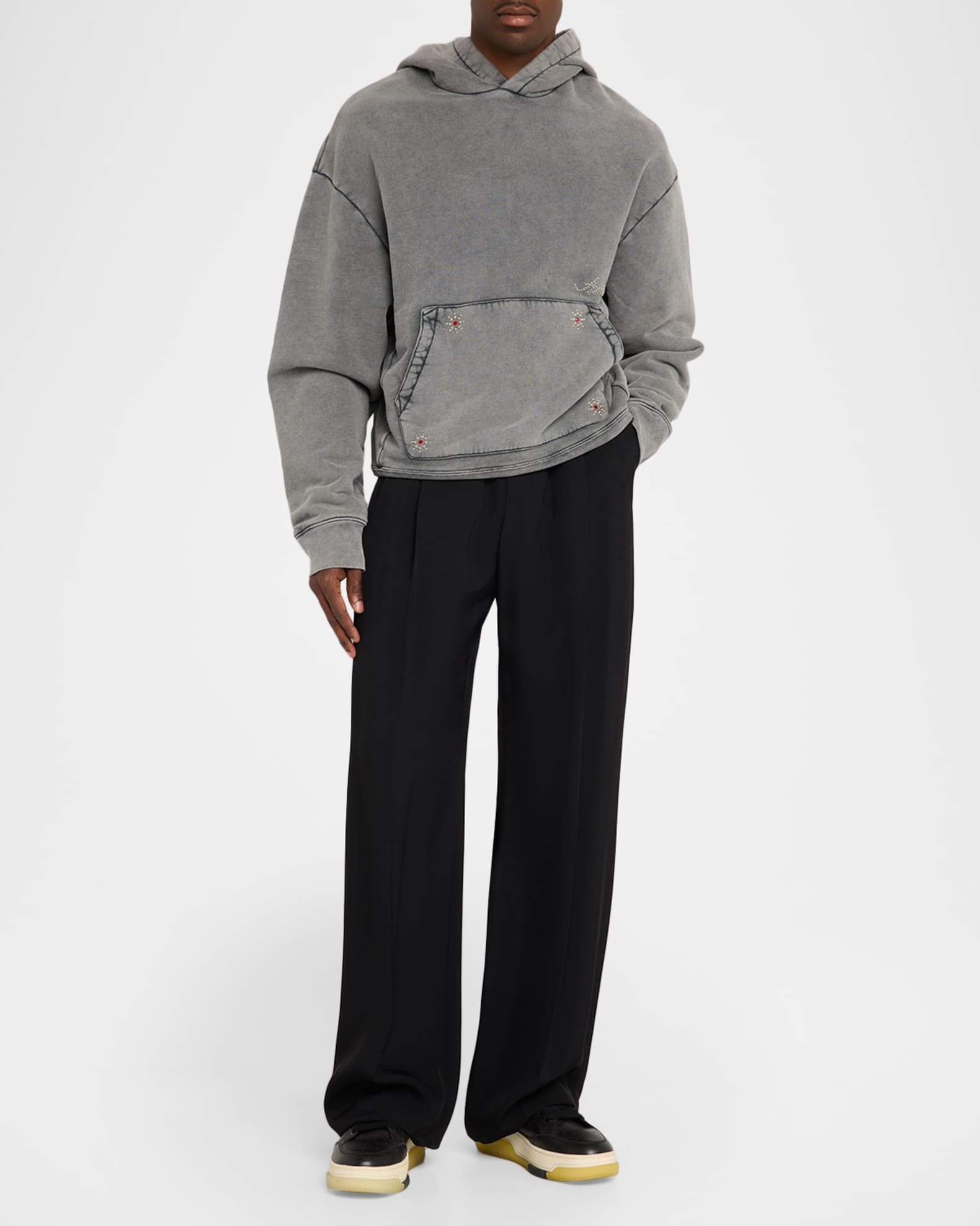 Amiri Men's Studded Cotton Hoodie | Neiman Marcus
