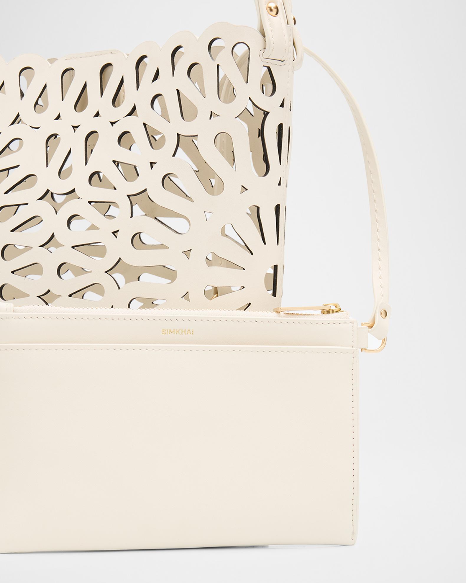 SIMKHAI McCall Laser Cutout Leather Shoulder Bag | Neiman Marcus