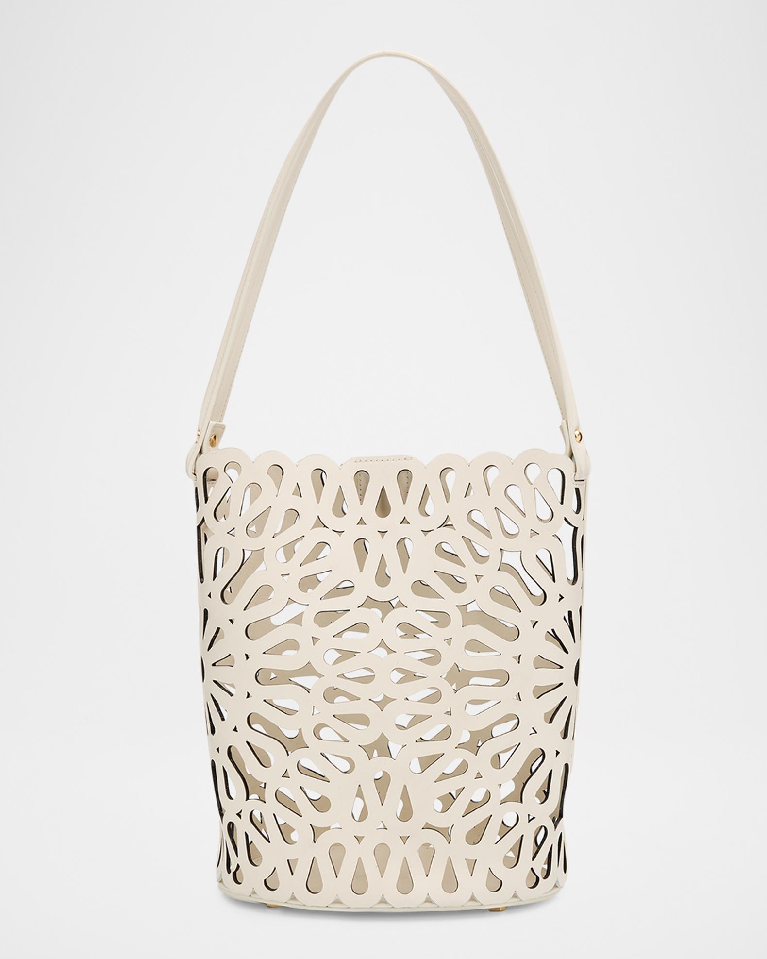 SIMKHAI McCall Laser Cutout Leather Shoulder Bag | Neiman Marcus