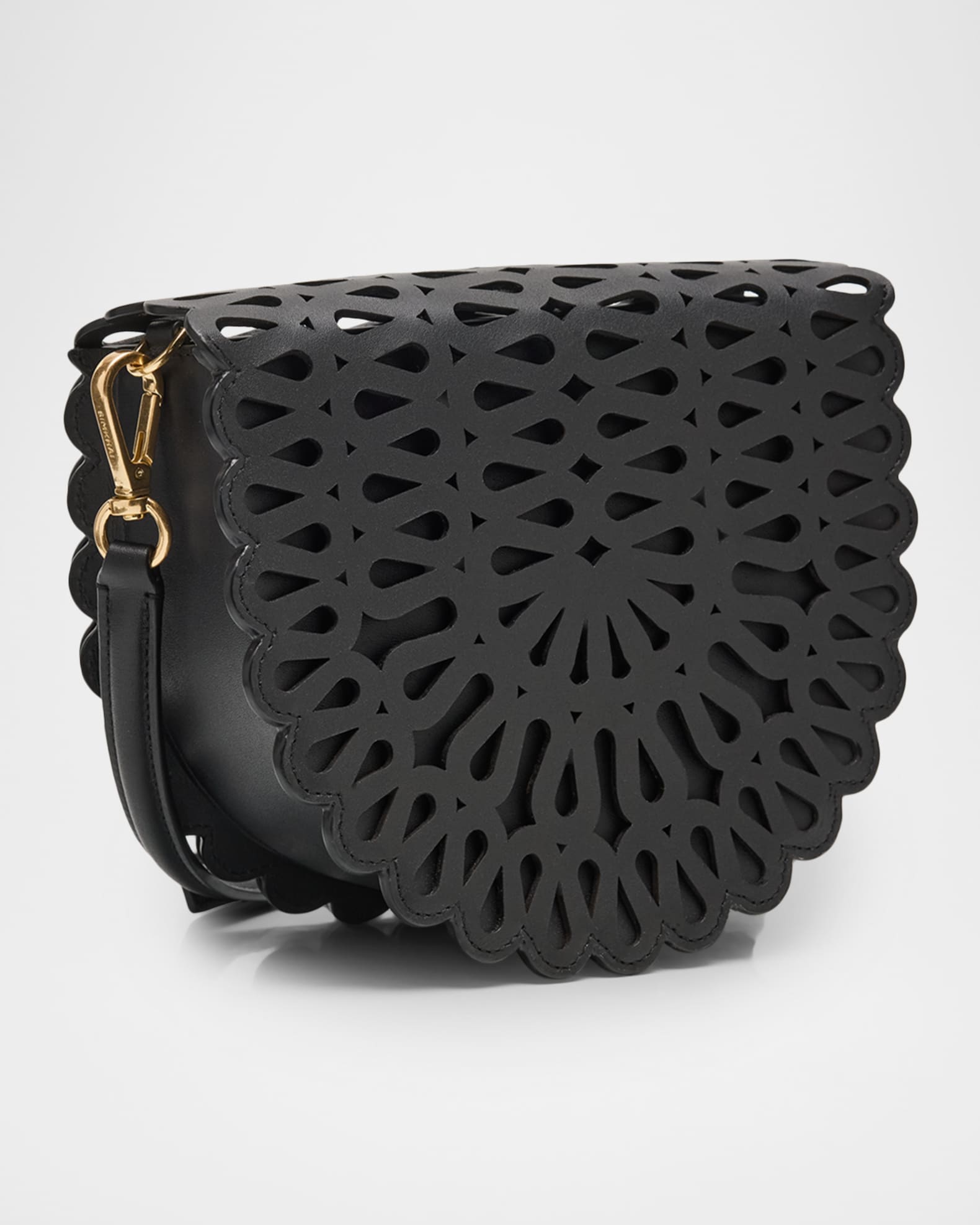 SIMKHAI McCall Laser Cutout Leather Crossbody Bag | Neiman Marcus