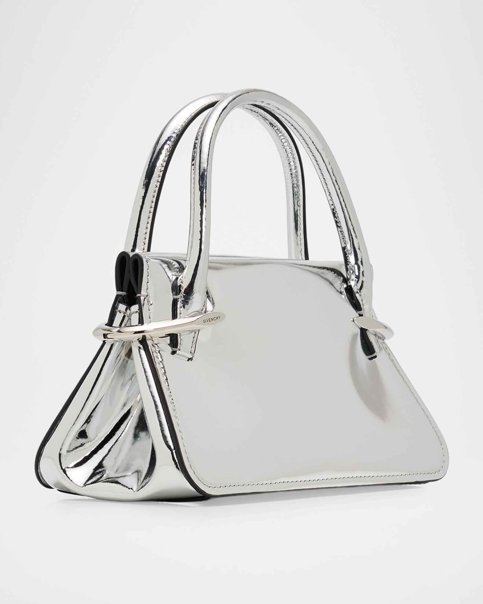 Givenchy Pinch Mini Top-Handle Bag in Mirror Leather | Neiman Marcus