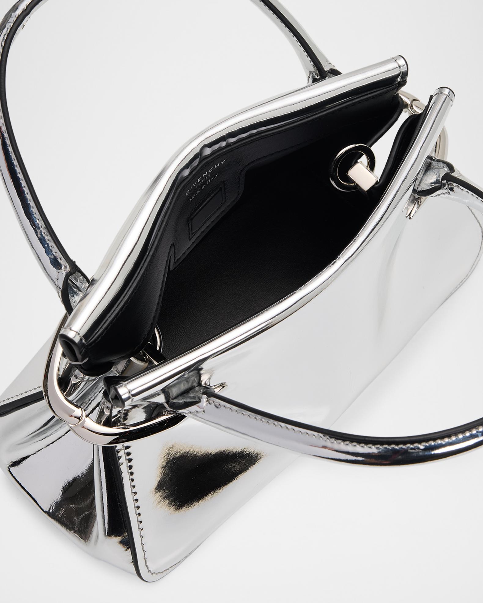 Givenchy Pinch Mini Top-Handle Bag in Mirror Leather | Neiman Marcus