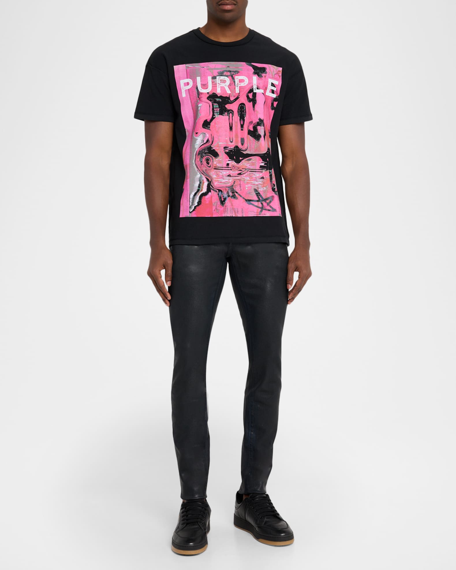 PURPLE Men's Denim Coated Skinny Jeans | Neiman Marcus