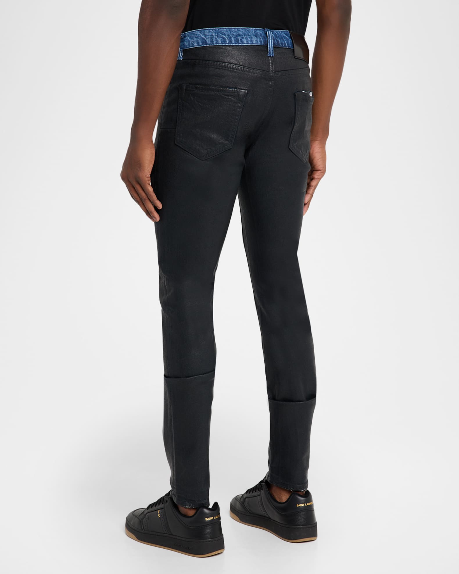 パンツ LithiumHomme coated skinny denim PURPLE Men's Denim Coated Skinny Jeans | Neiman Marcus