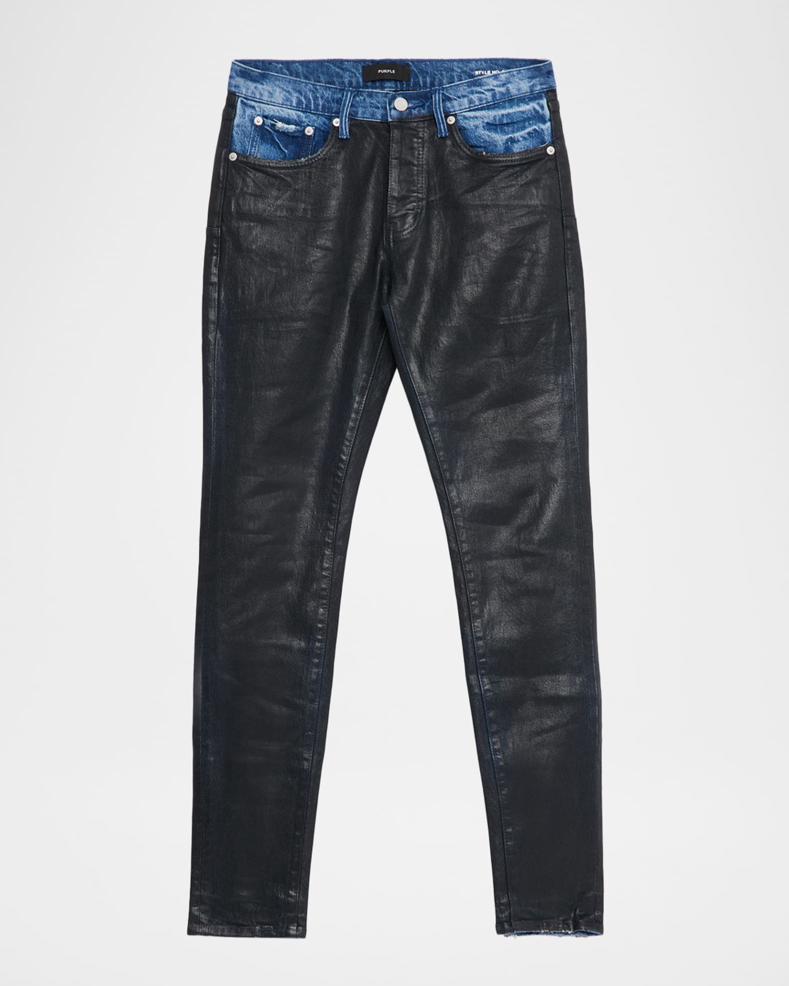 PURPLE Men's Denim Coated Skinny Jeans | Neiman Marcus