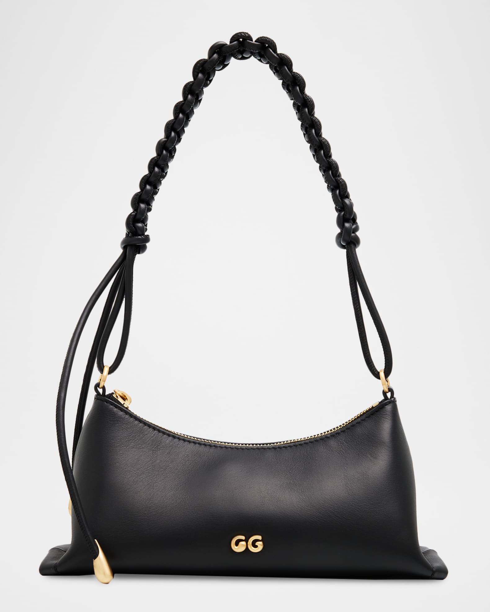 Cult Gaia Osa Woven-Strap Leather Shoulder Bag | Neiman Marcus