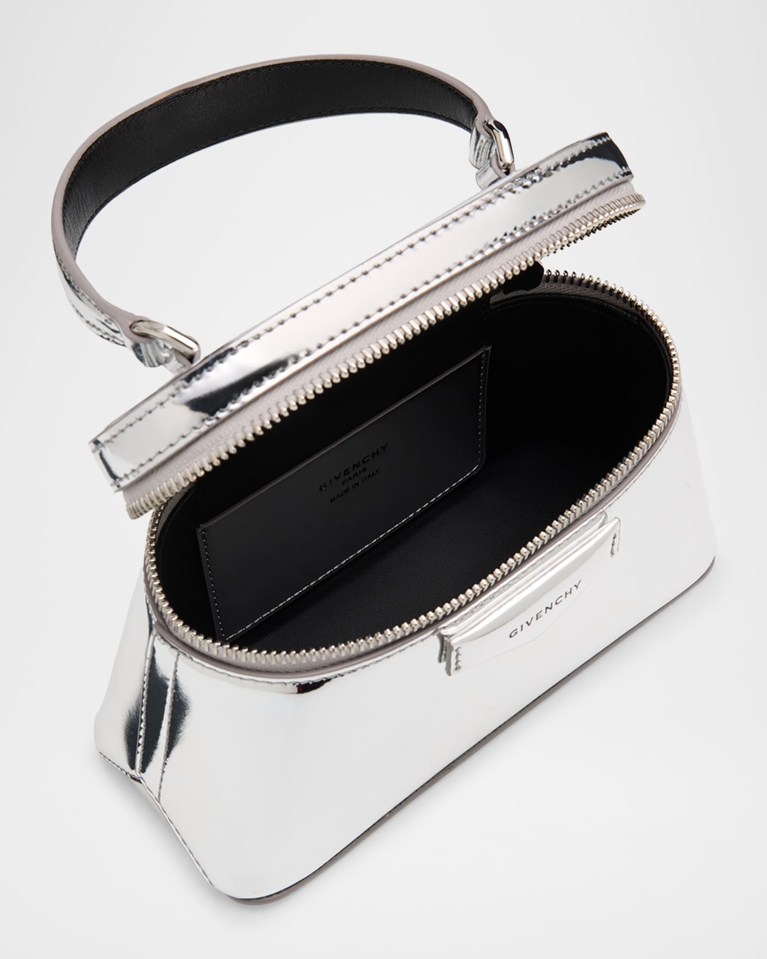 Givenchy Antigona Top-Handle Vanity Bag in Mirror-Effect Leather
