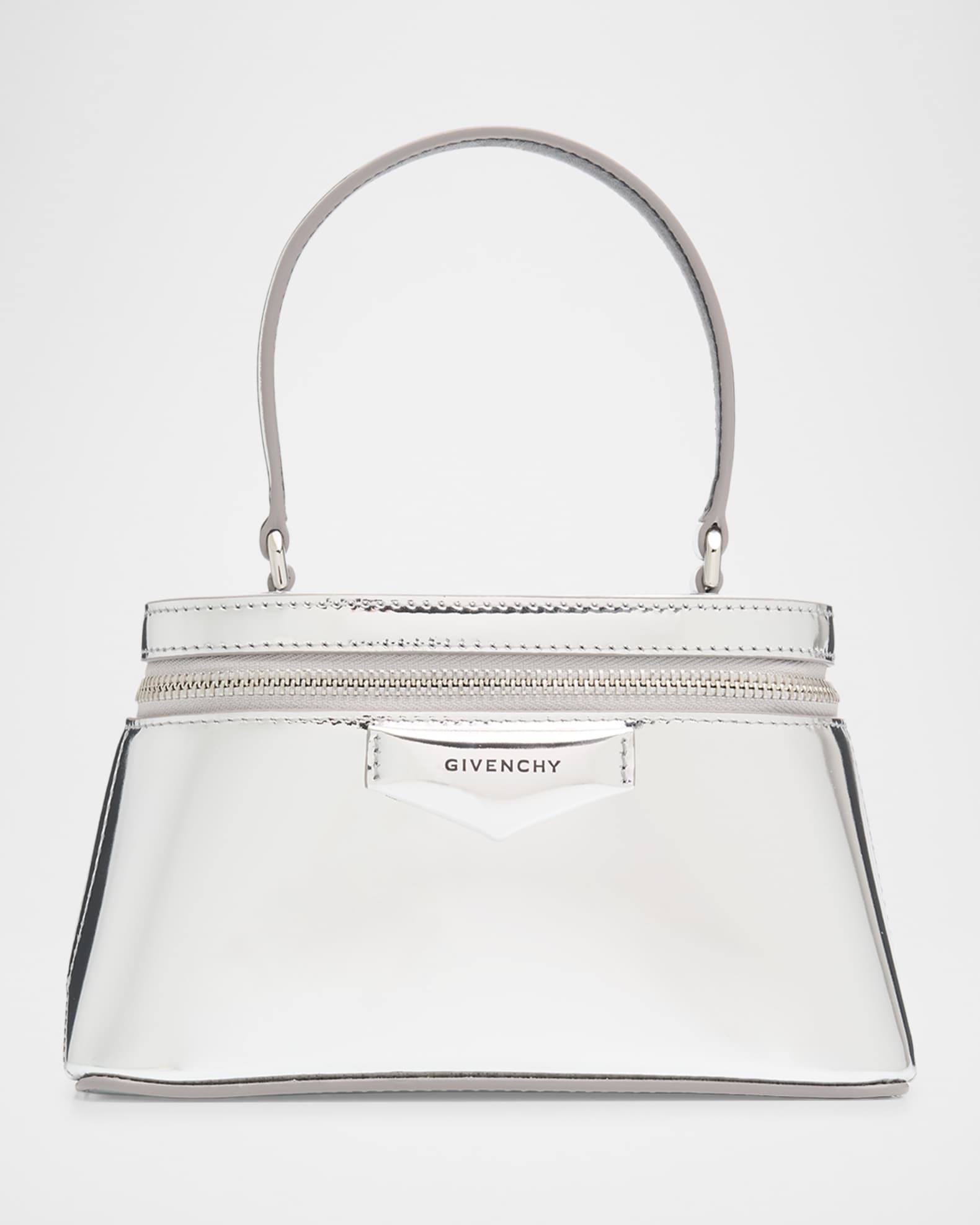 Givenchy Antigona Top-Handle Vanity Bag in Mirror-Effect Leather