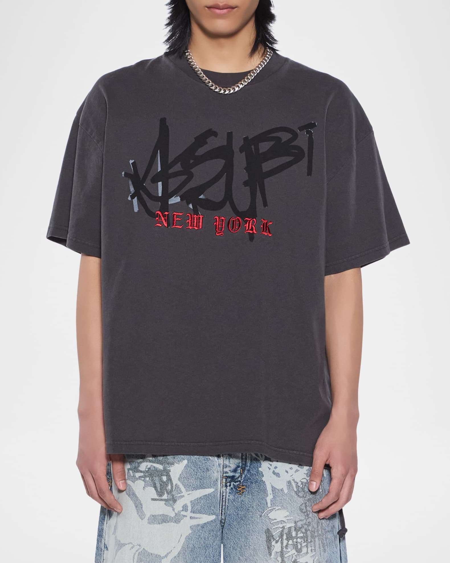 Ksubi Men's Graff Ekcess Oversized Cotton Logo T-Shirt | Neiman Marcus