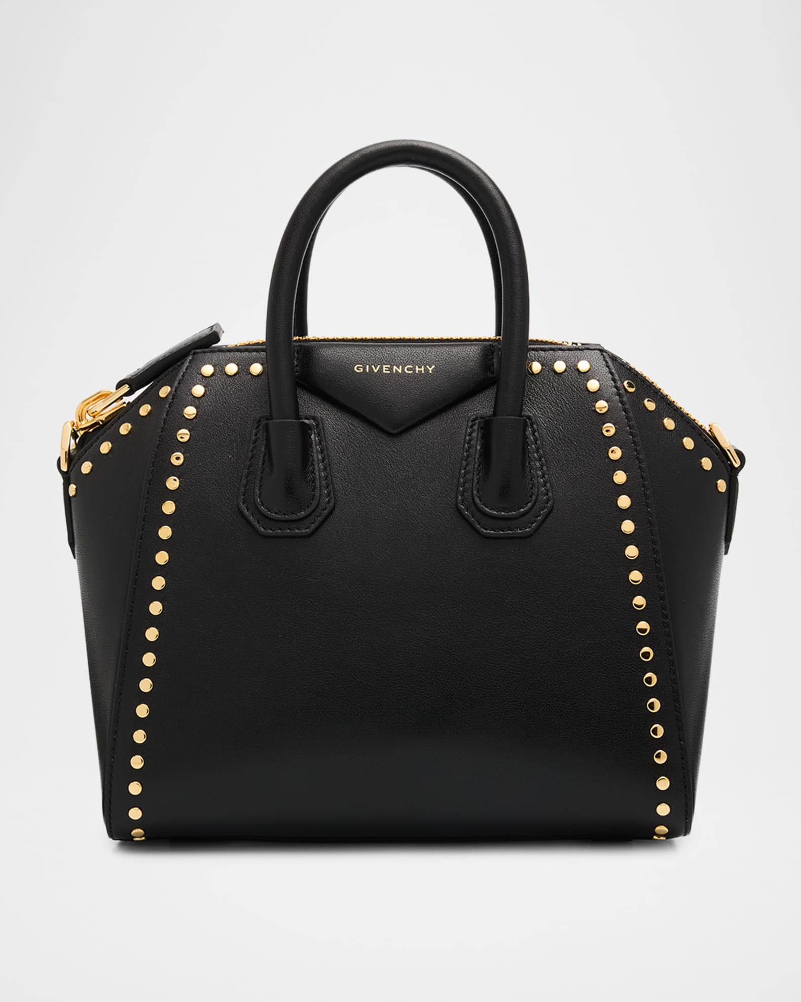 Givenchy Antigona Mini Studded Top-Handle Bag in Box Leather