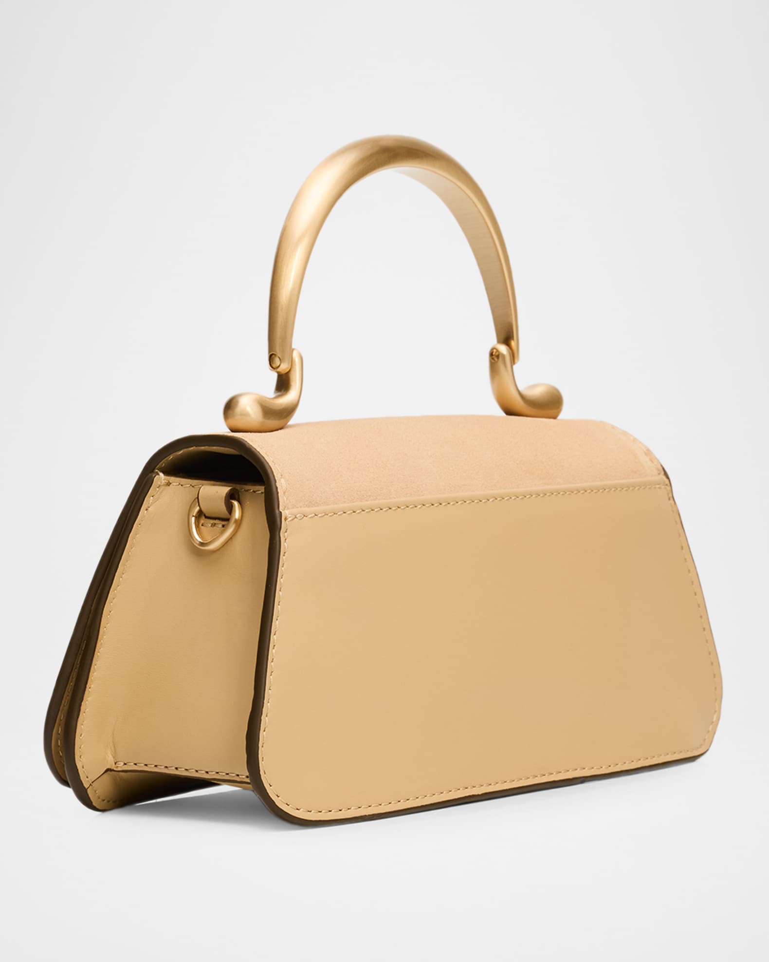 Cult Gaia Rasima Suede & Leather Top Handle Bag | Neiman Marcus