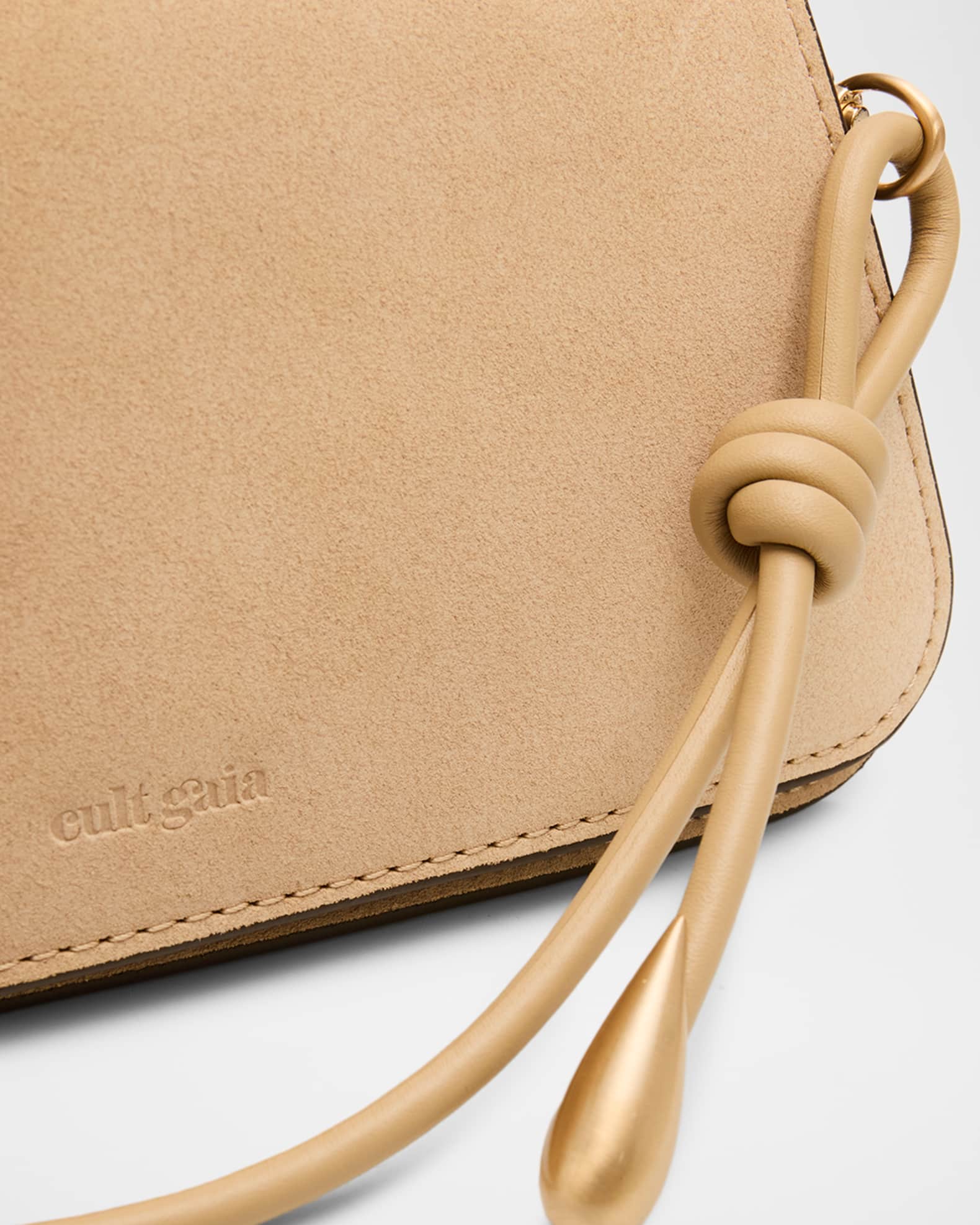 Cult Gaia Rasima Suede & Leather Top Handle Bag | Neiman Marcus