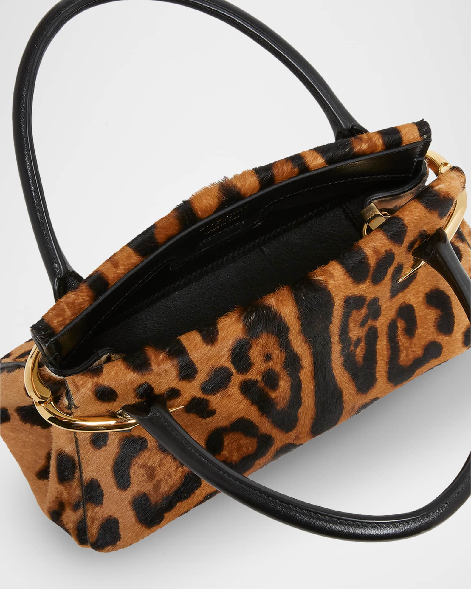 Givenchy Mini Pinch Leopard Pony-Effect Top-Handle Bag | Neiman Marcus
