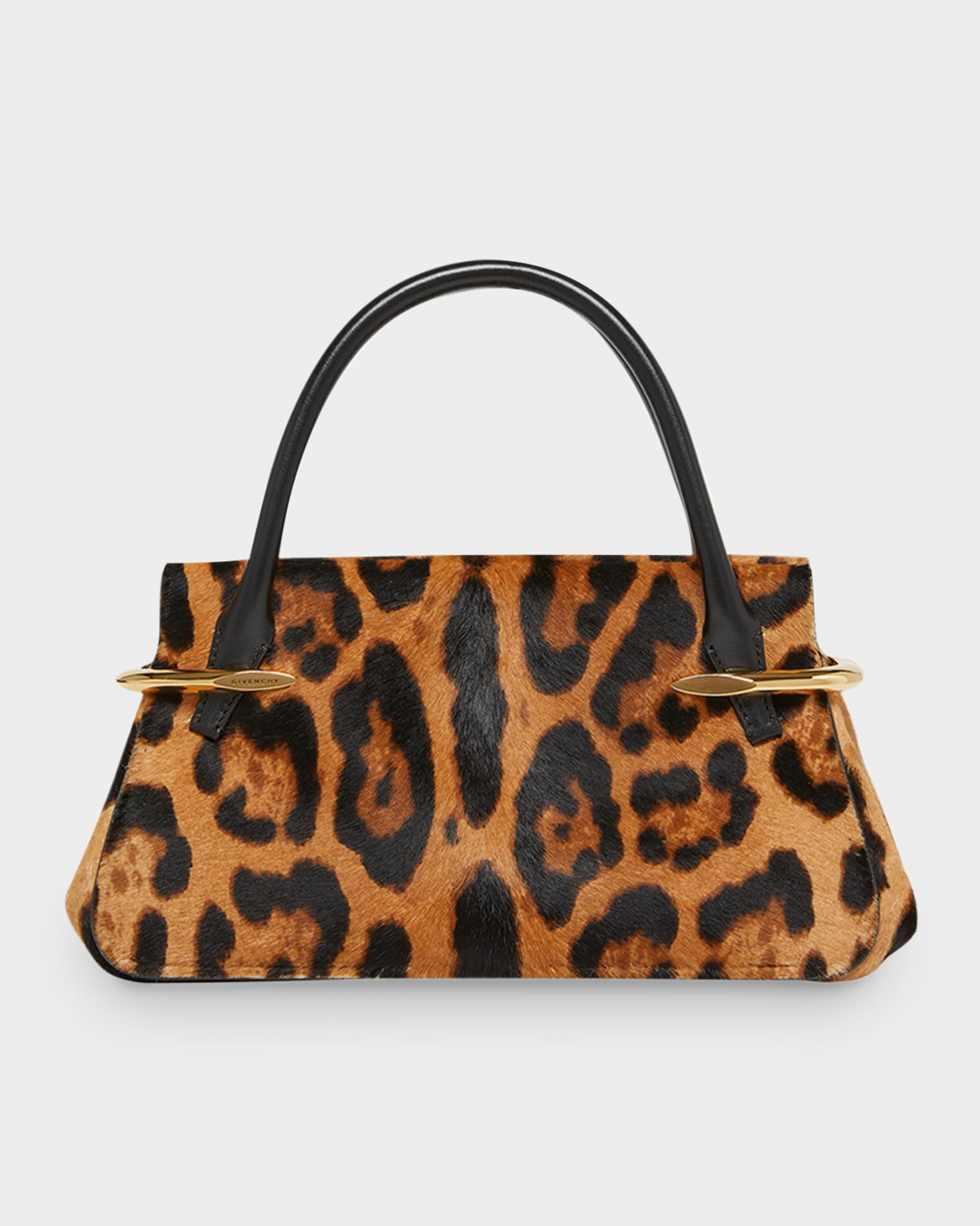 Givenchy Mini Pinch Leopard Pony-Effect Top-Handle Bag | Neiman Marcus