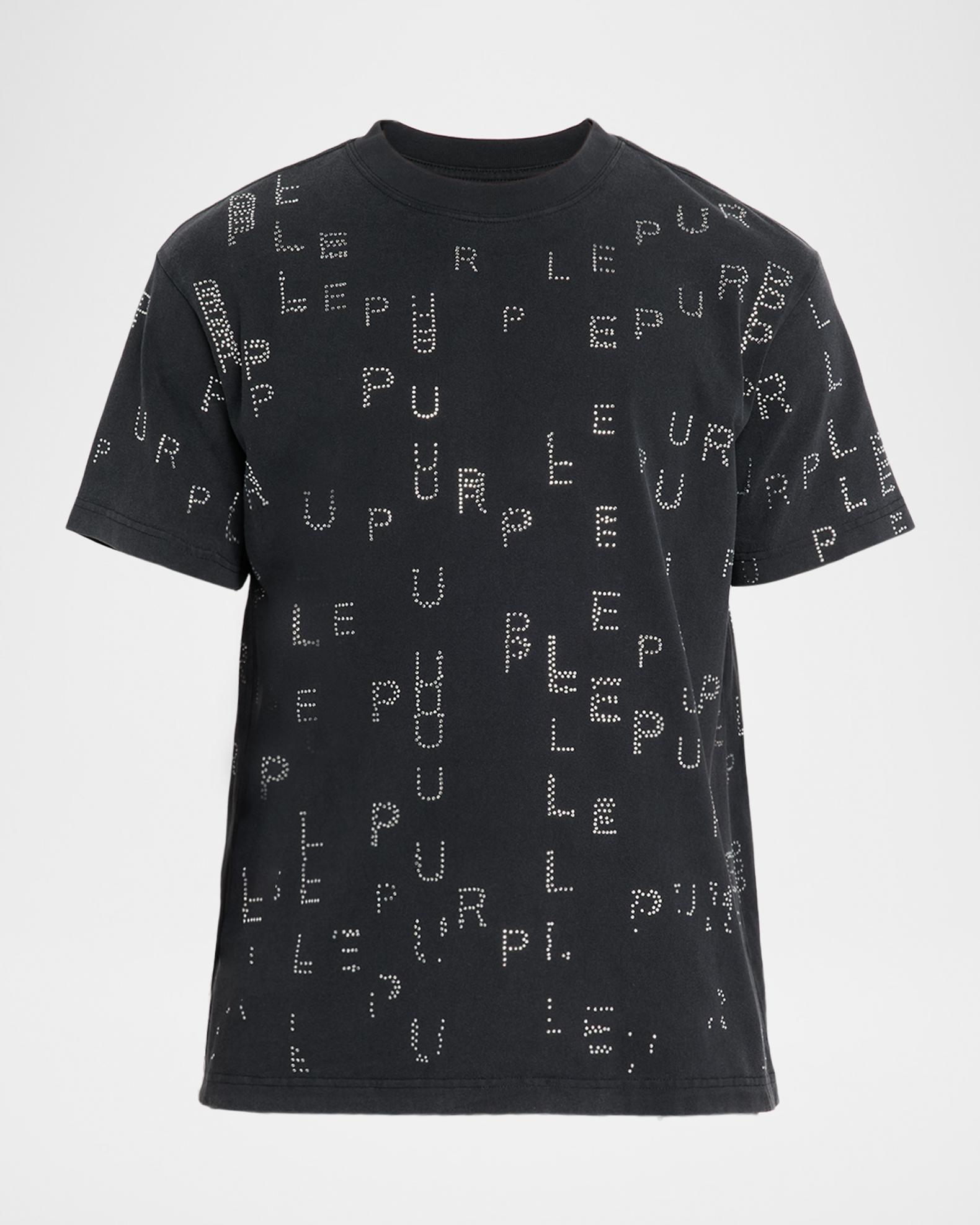 PURPLE Men's Crystal Sequence Cotton T-Shirt | Neiman Marcus