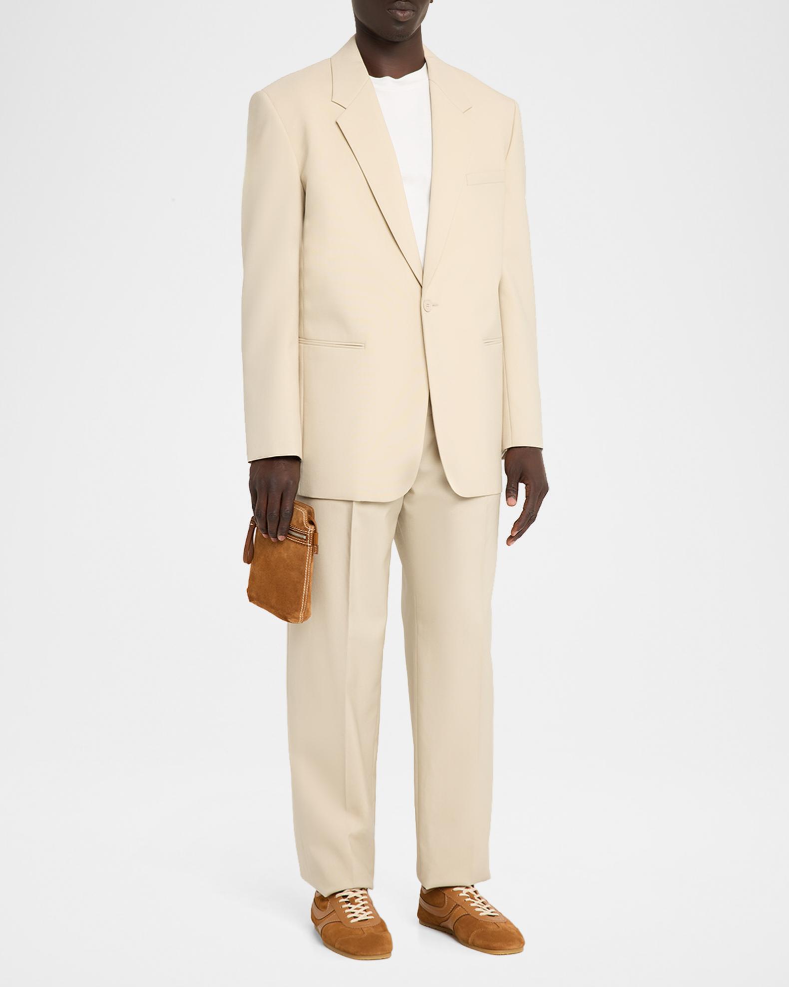 Dries Van Noten Men's Suede Leather-Trim Crossbody Bag | Neiman Marcus