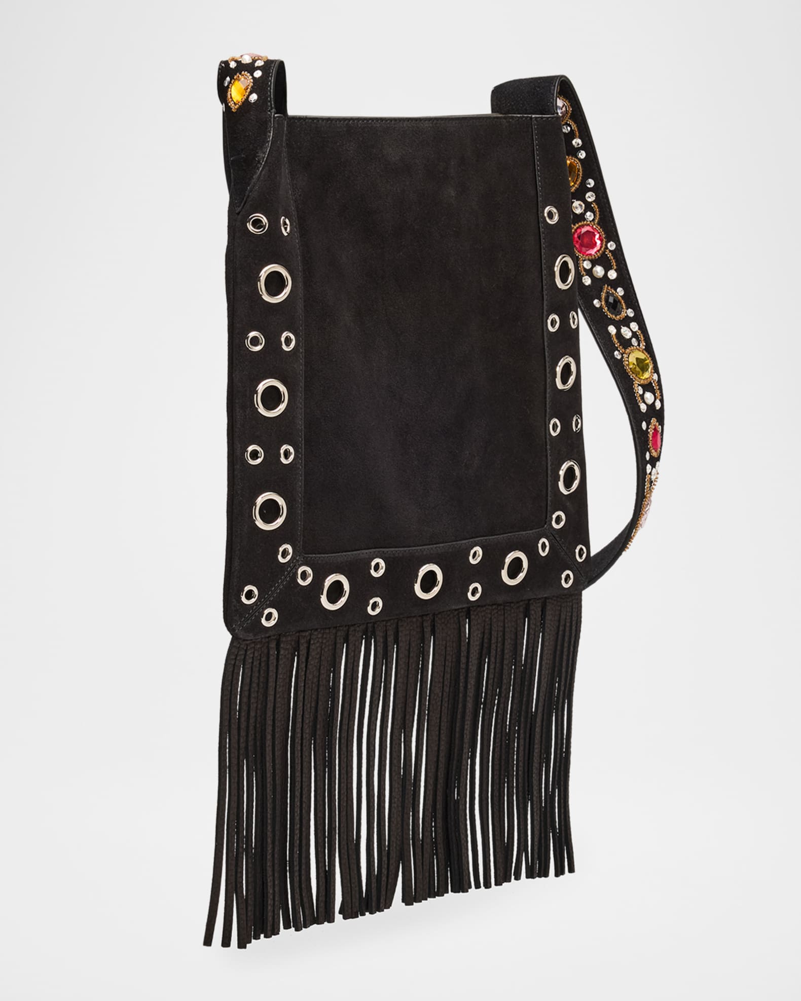 Valentino Garavani Nellcote Embellished Butterfly Suede Crossbody