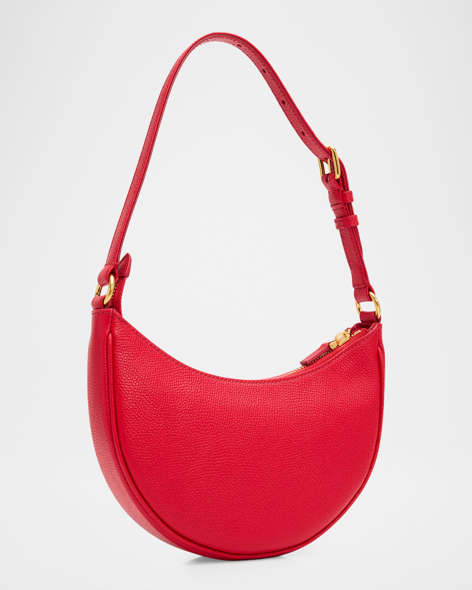 Valentino Garavani Mini VLogo Leather Hobo Bag | Neiman Marcus