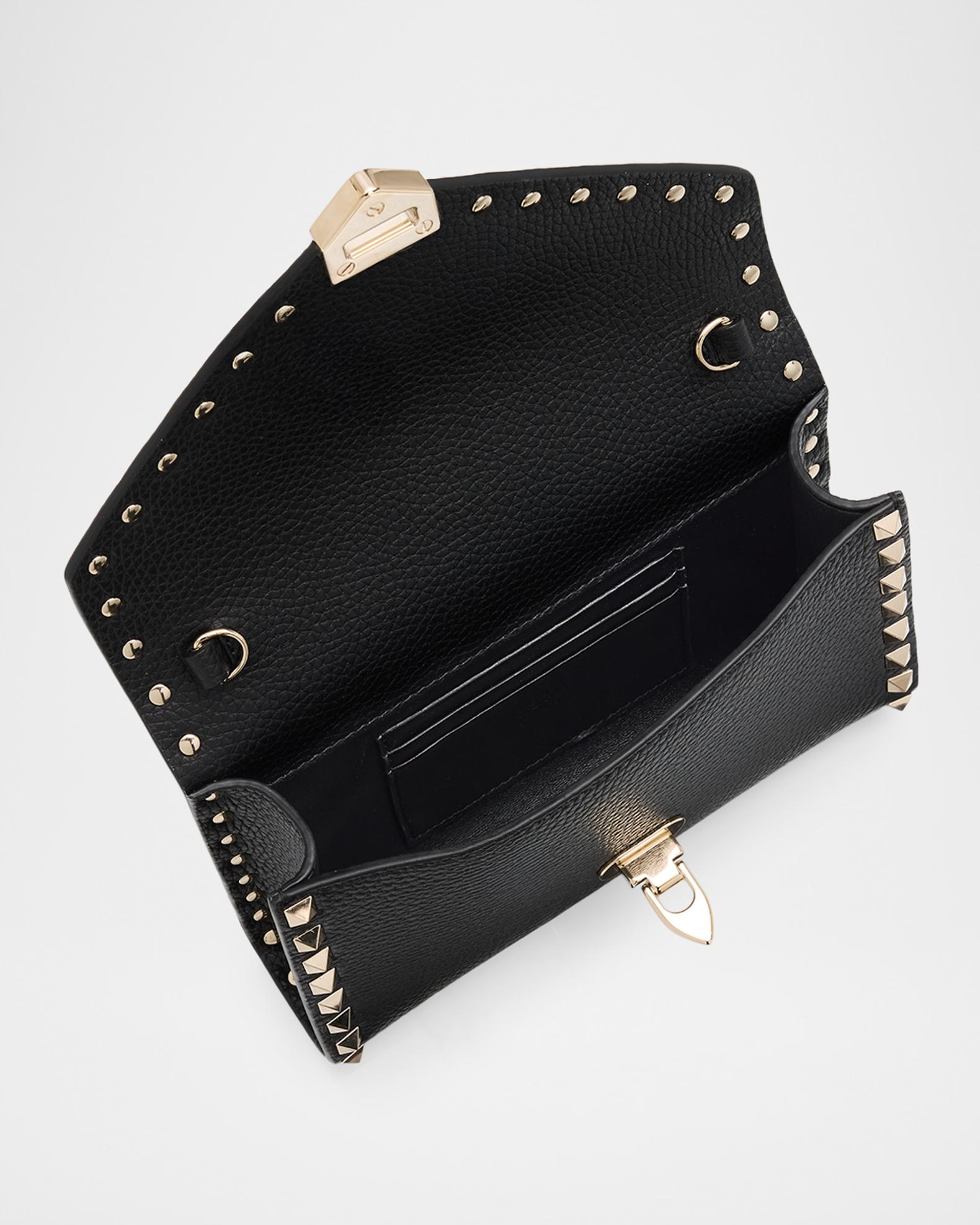 Valentino Garavani Mini Rockstud Grain Leather Clutch Bag | Neiman