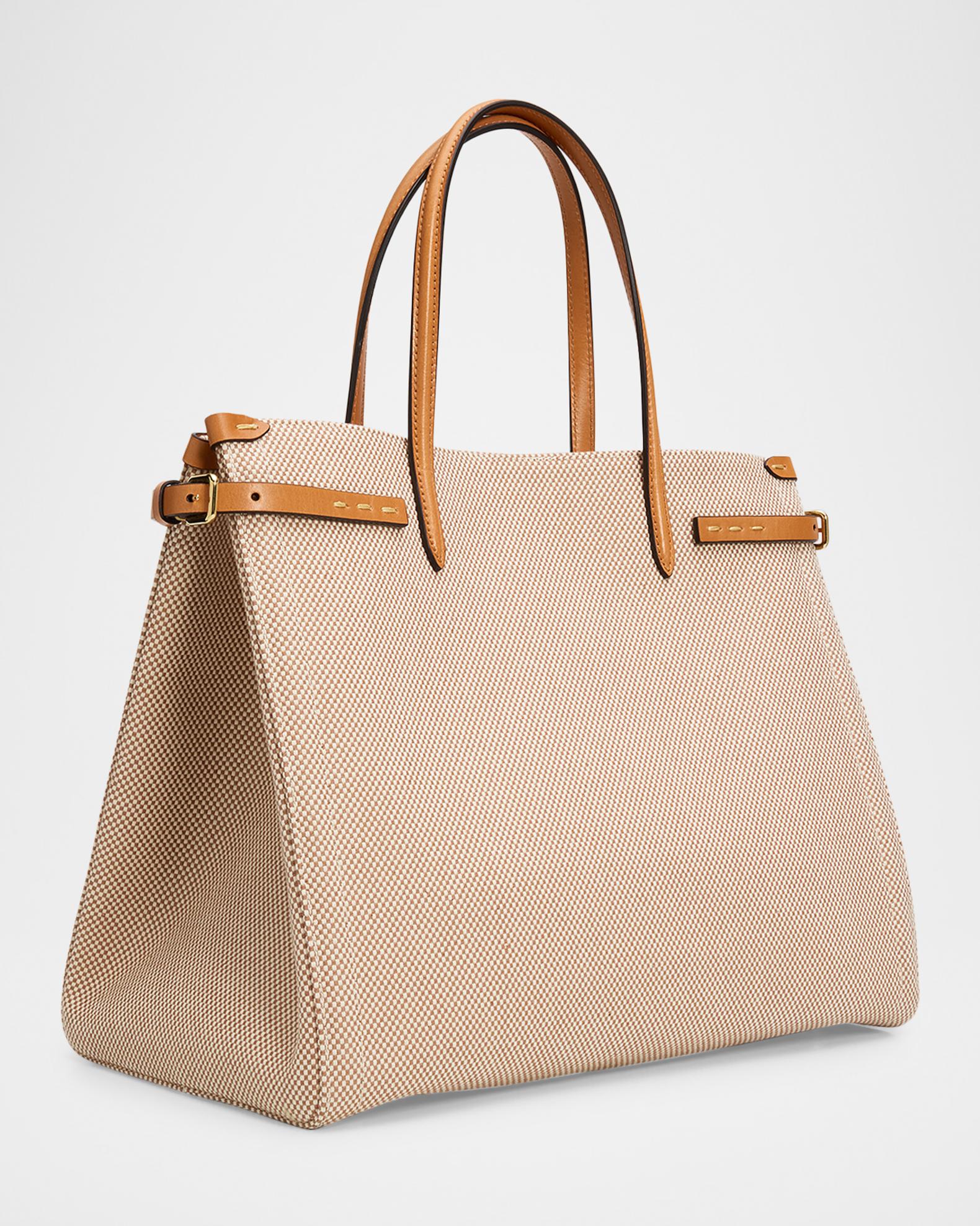Valentino Garavani Antibes Medium Canvas Shopping Top-Handle Bag