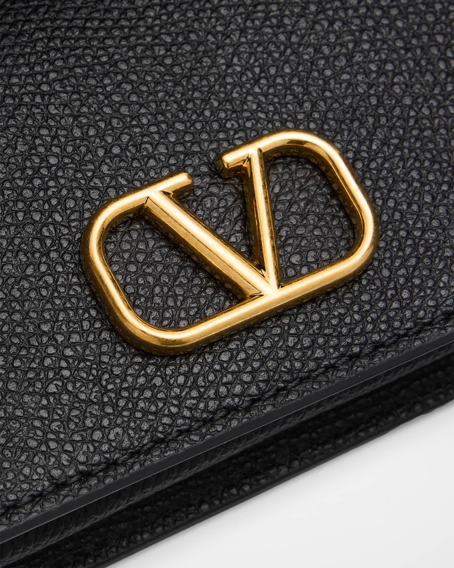 Valentino Garavani VLOGO Calfskin Leather Wallet on Chain | Neiman