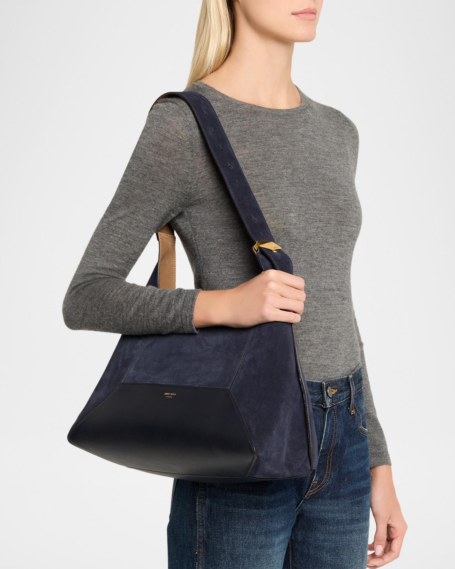Jimmy Choo Diamond Medium Suede Hobo Bag | Neiman Marcus