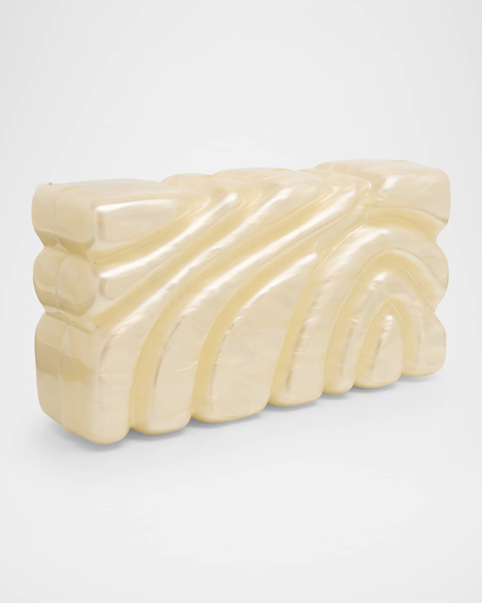 Cult Gaia Aura Sculptural Marbled Acrylic Clutch Bag | Neiman Marcus