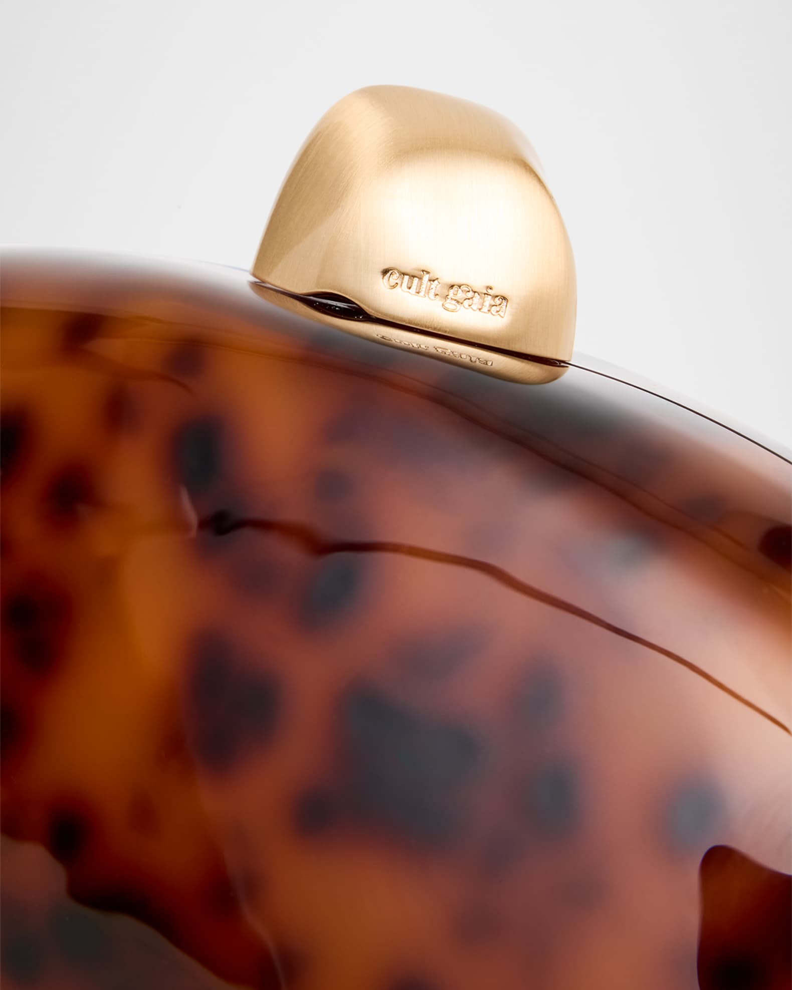 Cult Gaia Eviana Tortoise Acrylic Clutch Bag | Neiman Marcus