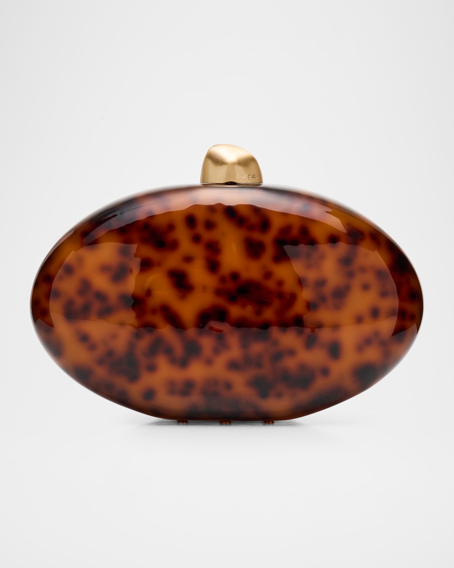 Cult Gaia Eviana Tortoise Acrylic Clutch Bag | Neiman Marcus