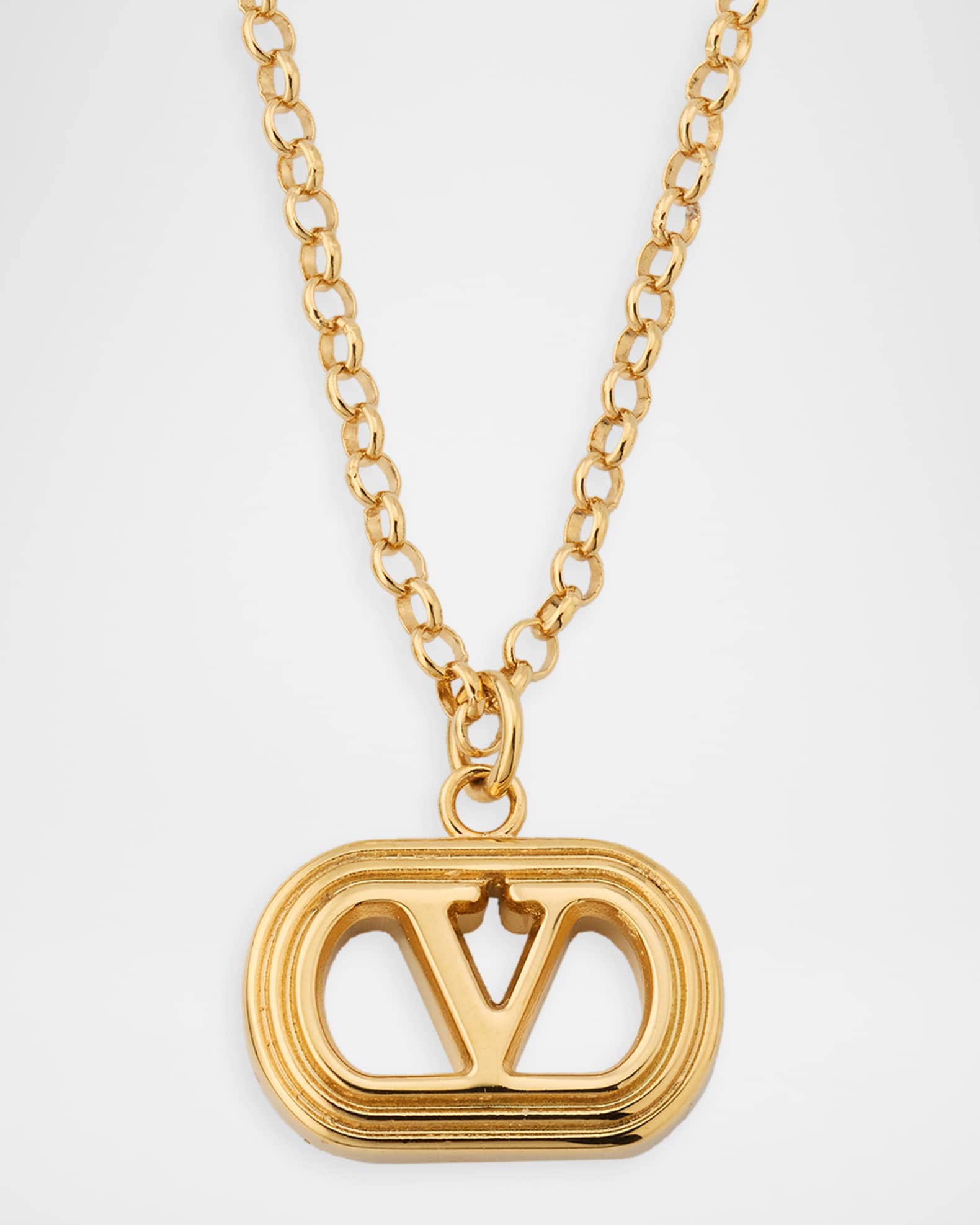 Valentino Garavani Ovalette Metal Necklace | Neiman Marcus