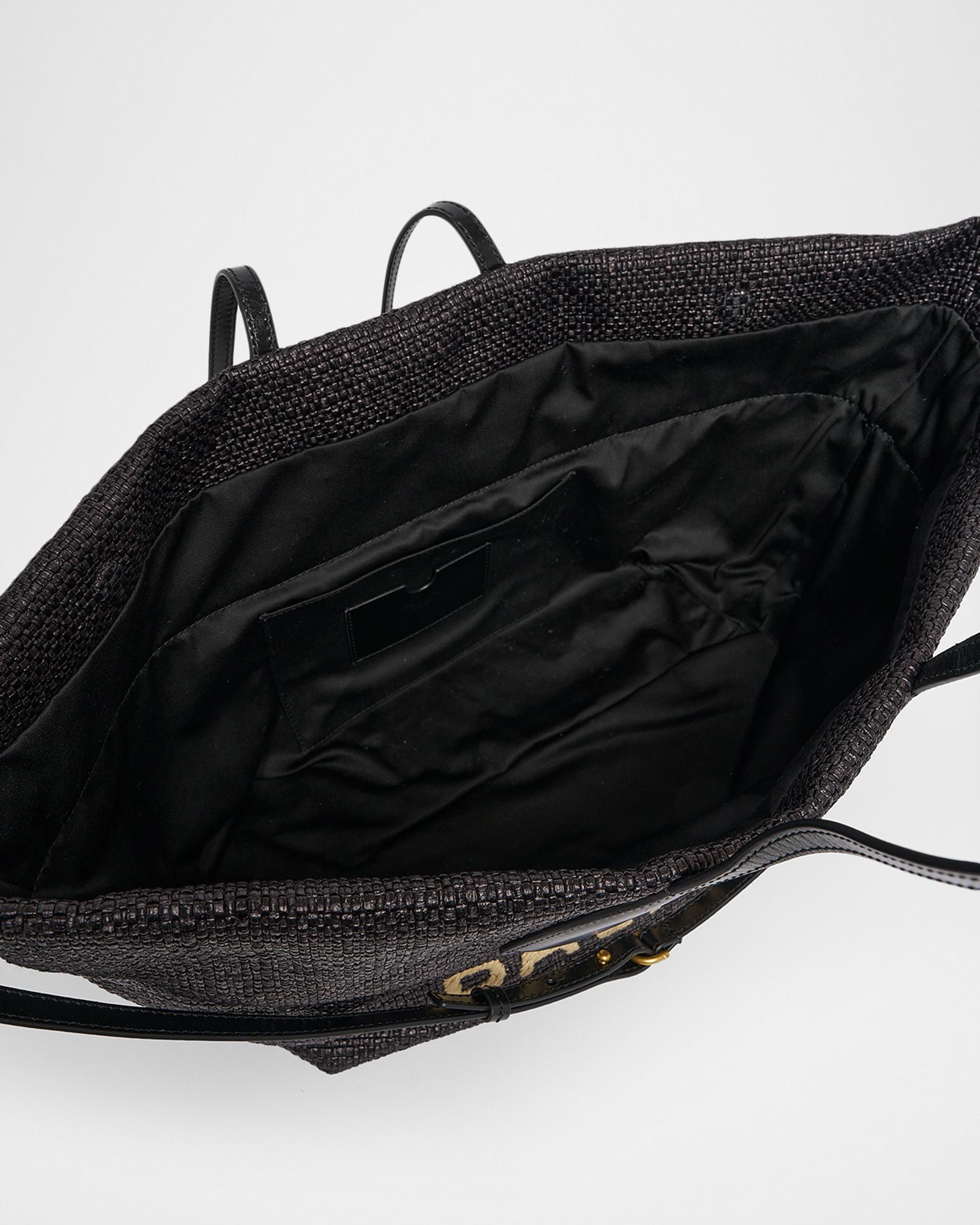 Balmain Track Logo-Embroidered Tote Bag in Raffia | Neiman Marcus