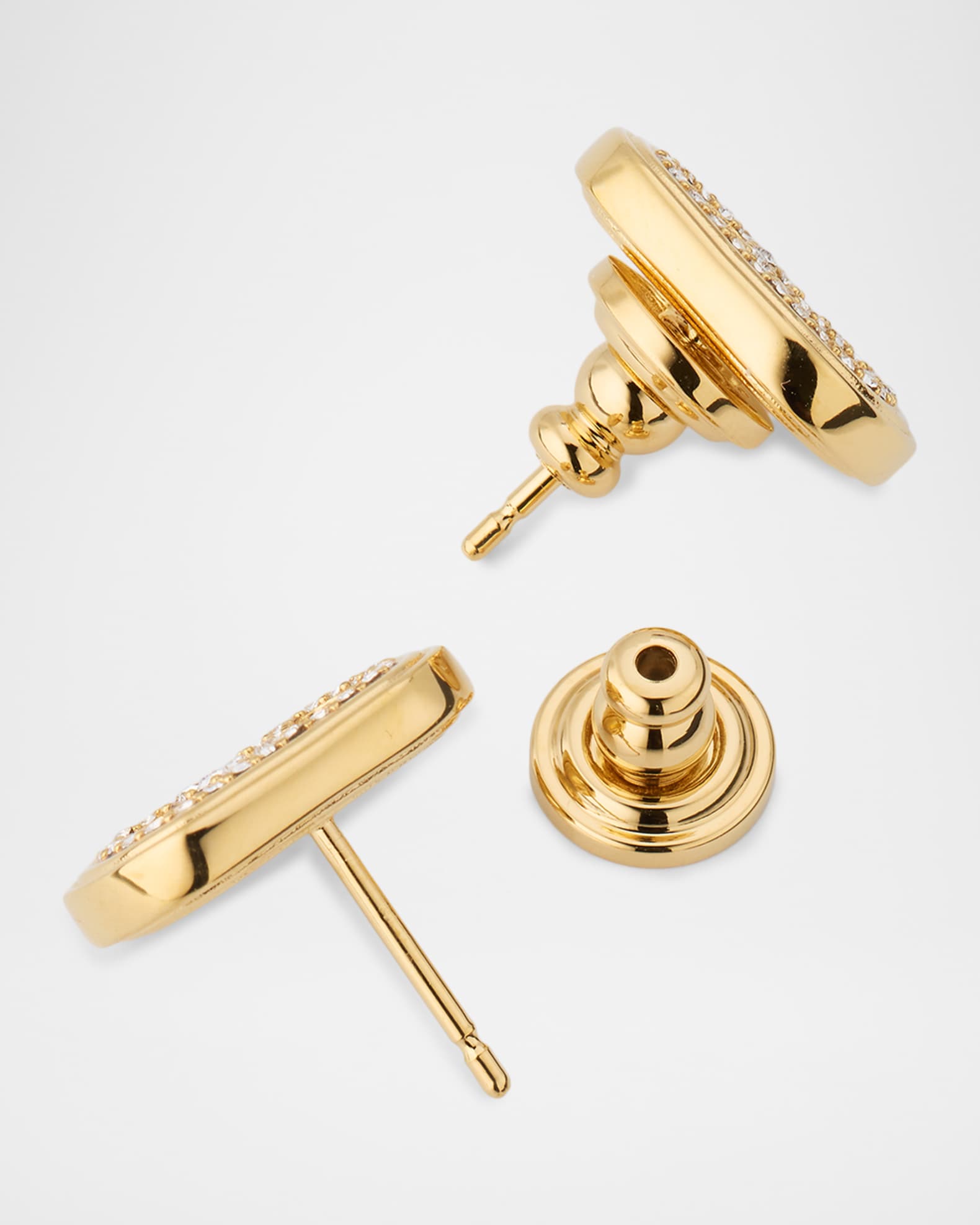Valentino Garavani Crystal Ovalette Stud Earrings | Neiman Marcus