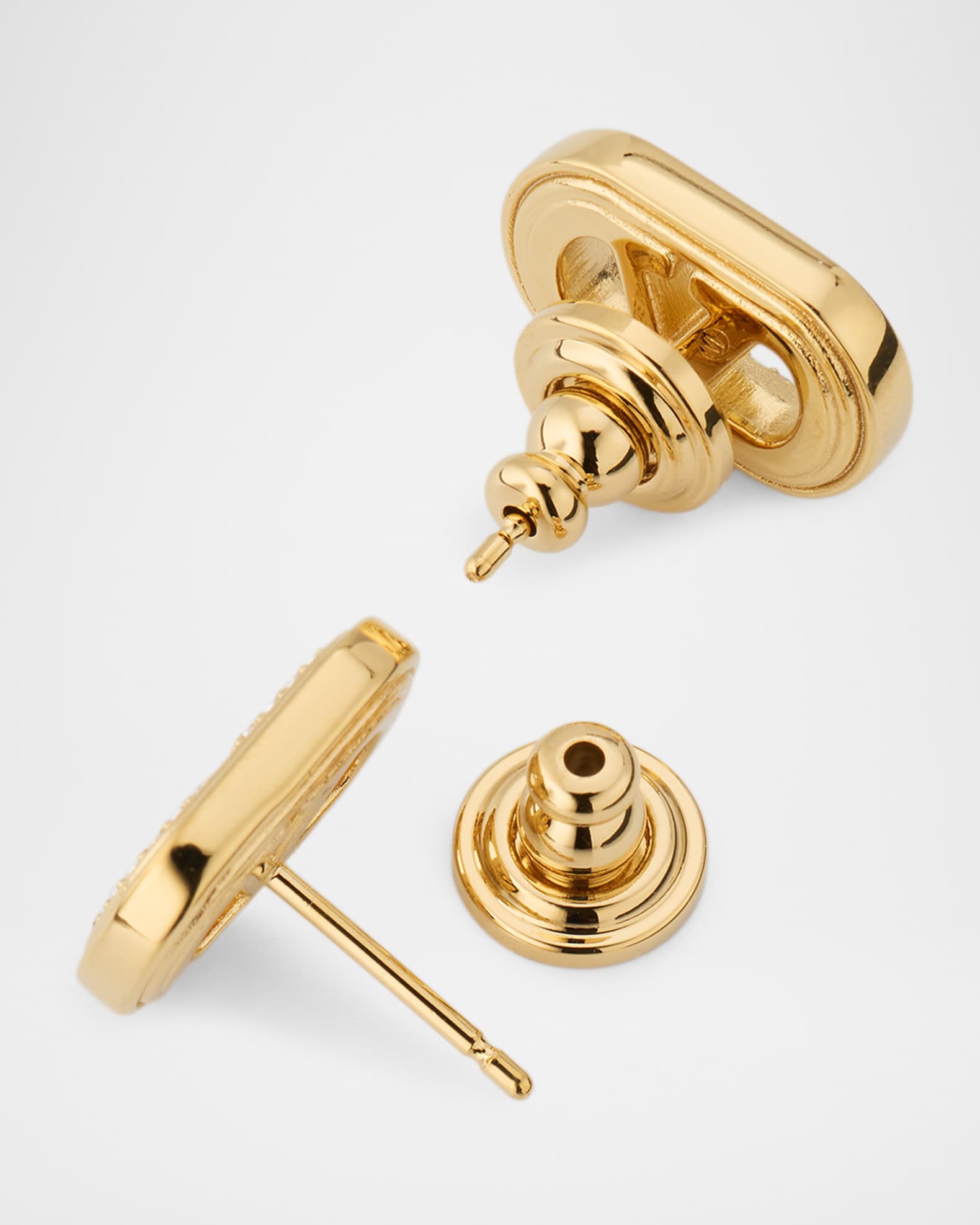 Valentino Garavani Crystal Ovalette Stud Earrings | Neiman Marcus
