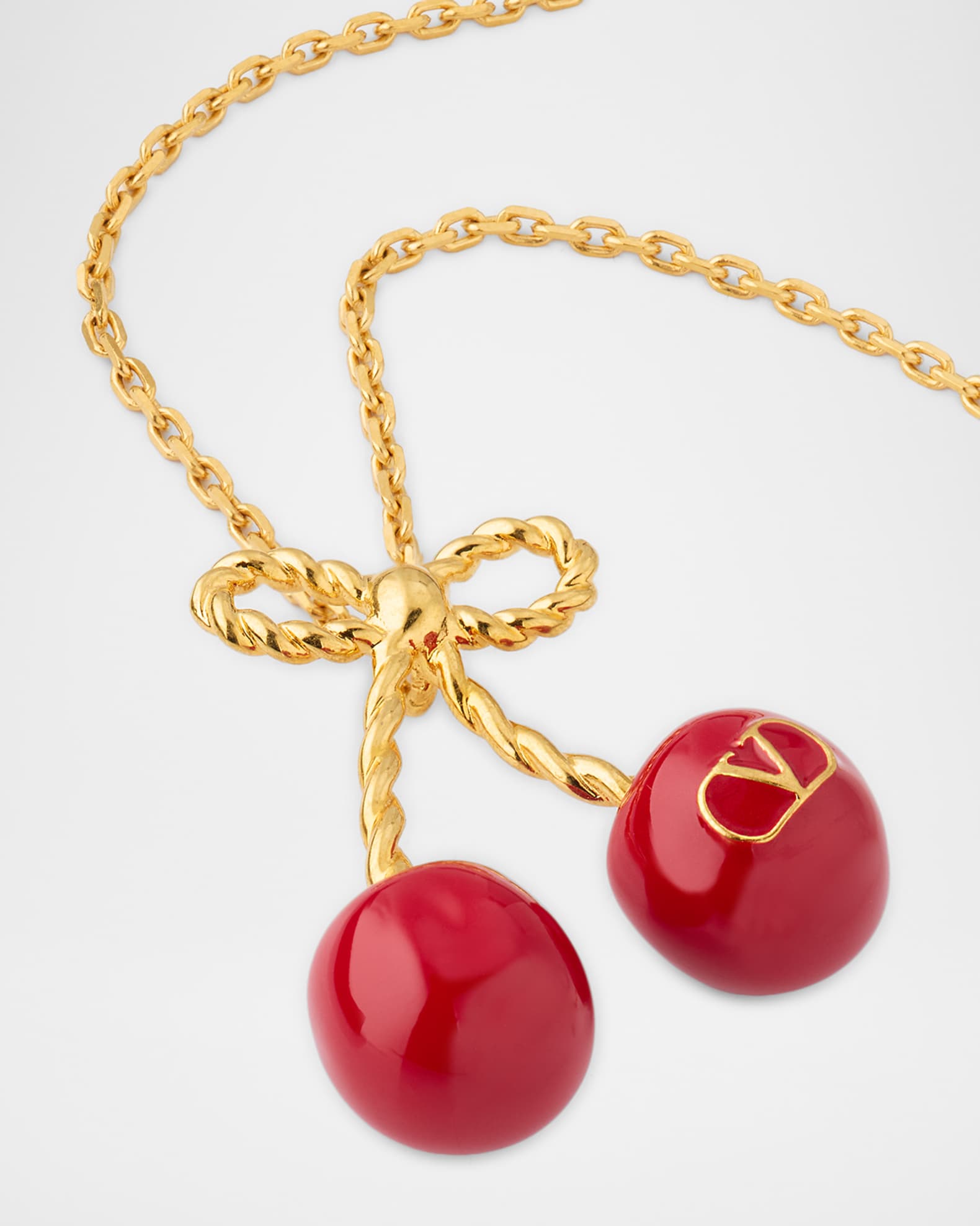 VALENTINO GARAVANI ネックレス Valentino Garavani Cherryfic Metal and Enamel Necklace | Neiman Marcus