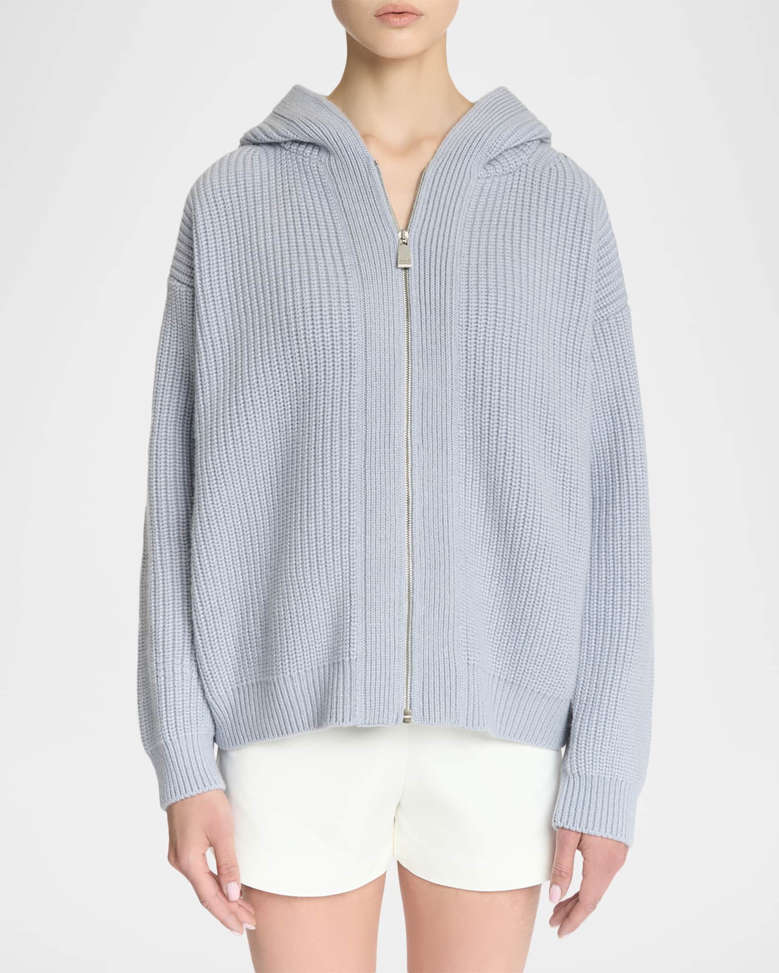 Malo Gemma Cashmere Knit Zip Hoodie | Neiman Marcus