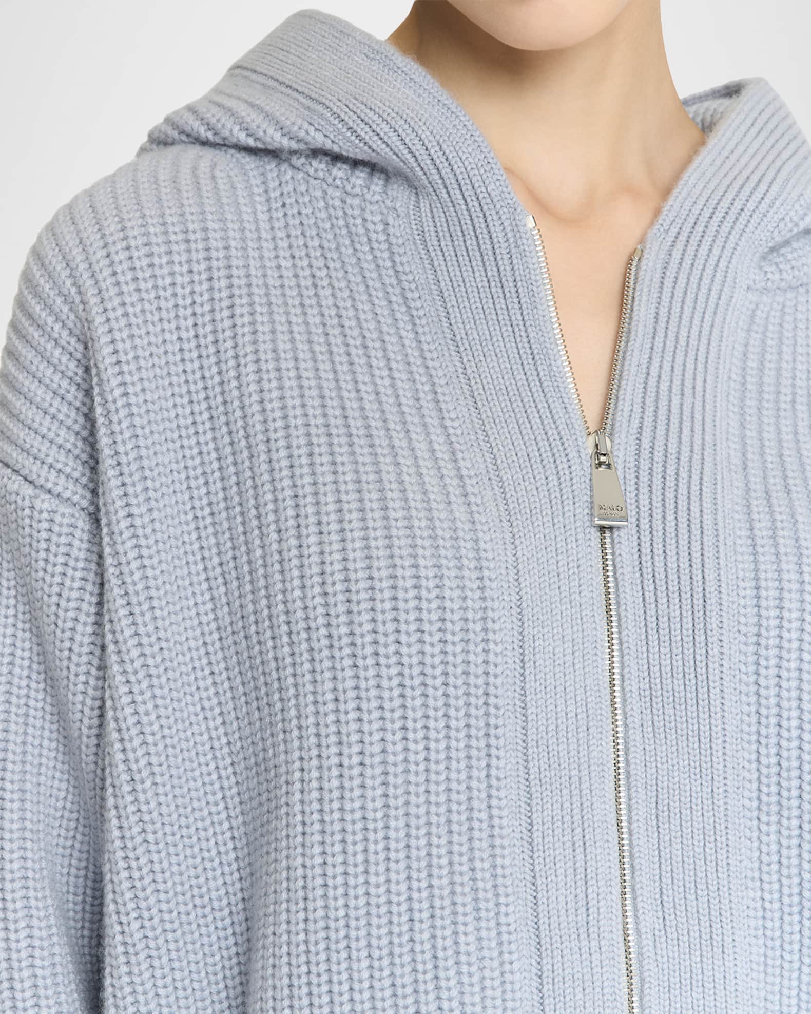 Malo Gemma Cashmere Knit Zip Hoodie | Neiman Marcus