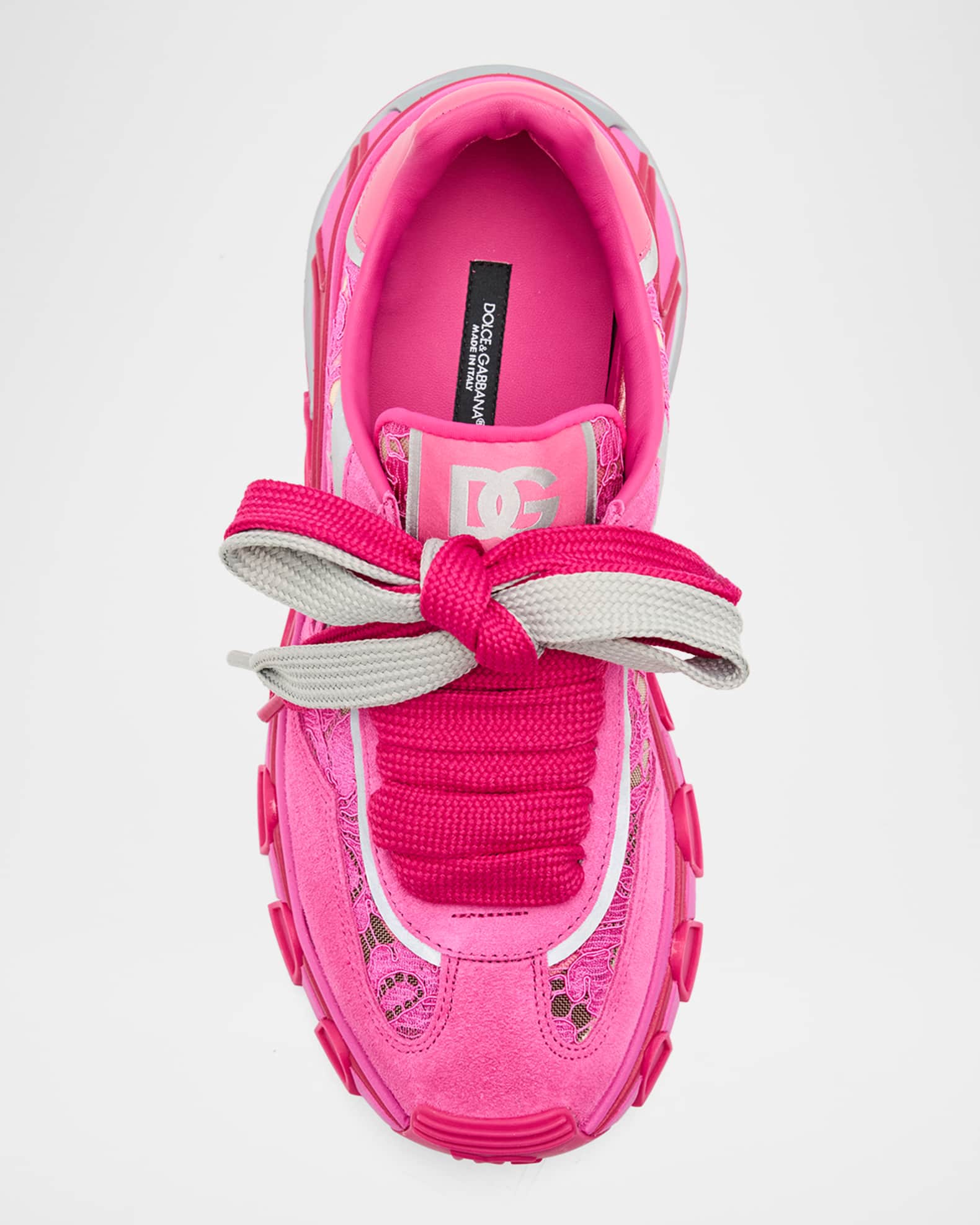 Dolce&Gabbana Country Road Lace and Suede Runner Sneakers | Neiman