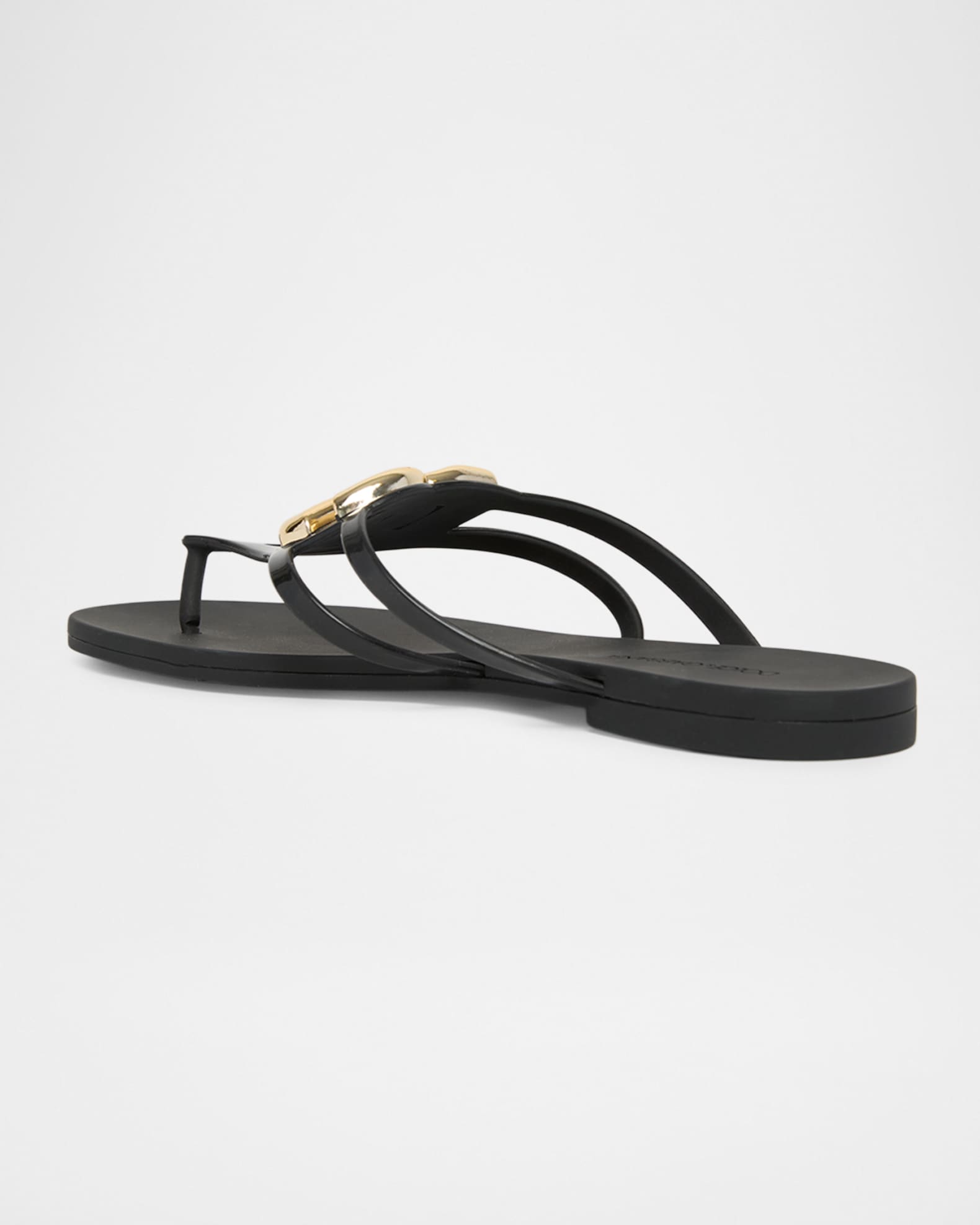 Dolce&Gabbana DG Jelly Flat Thong Sandals | Neiman Marcus