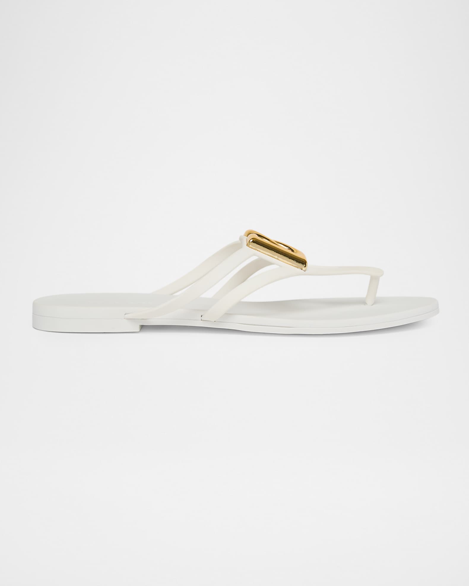 Dolce&Gabbana DG Jelly Flat Thong Sandals | Neiman Marcus