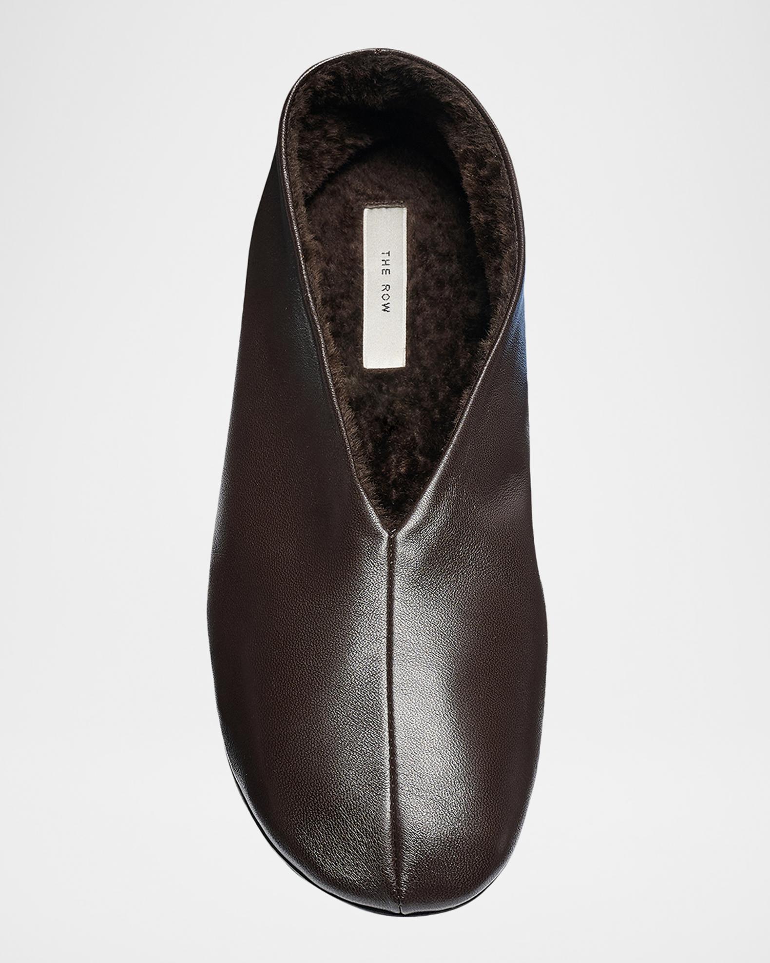THE ROW Stella Leather Slippers | Neiman Marcus